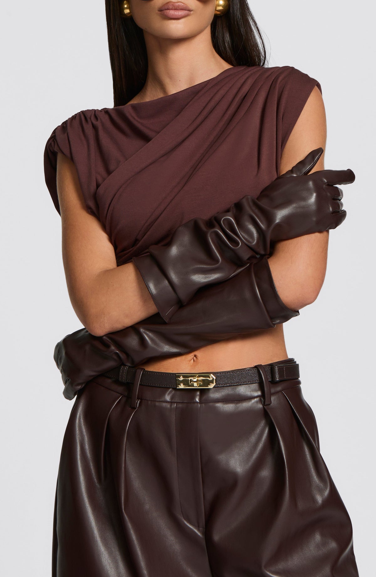 Frankie Gloves - Plum Brown – image 1