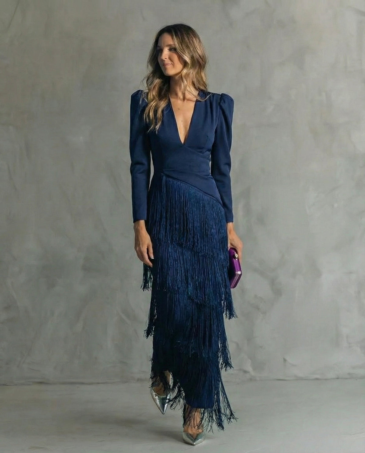 Chiara – Elegant Dress with Fringe Sleeves – image 6