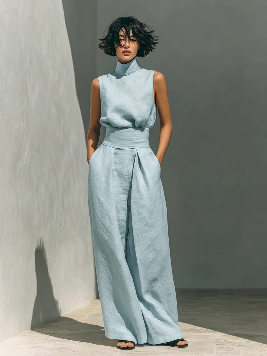 Nuria – Minimalist Sleeveless Top Set – image 8