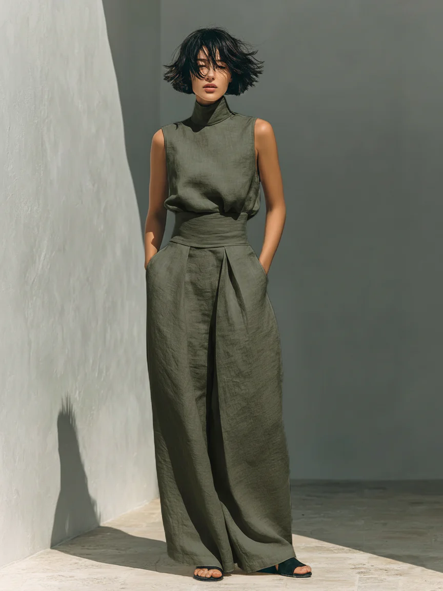 Nuria – Minimalist Sleeveless Top Set – image 7