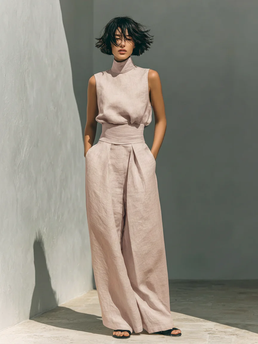 Nuria – Minimalist Sleeveless Top Set – image 6