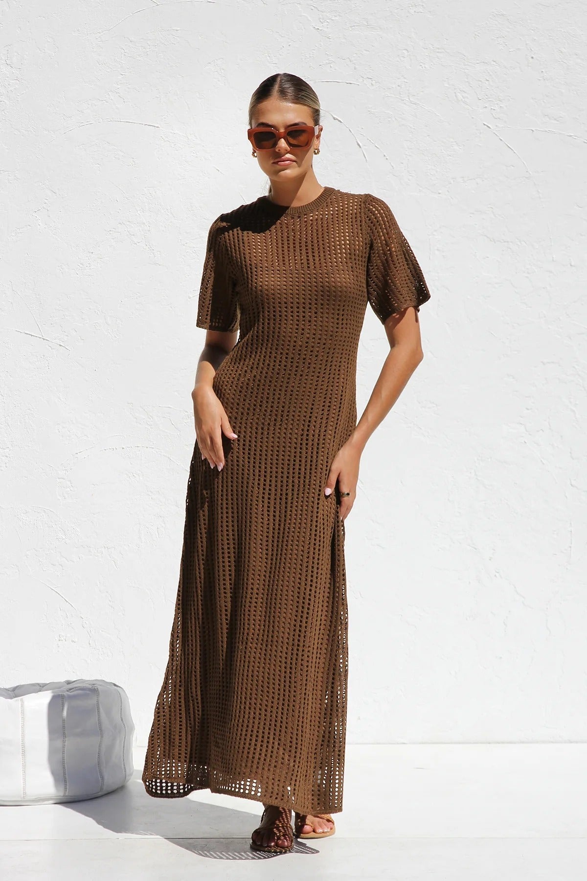 Airlie Crochet Maxi Dress - Natural – image 36