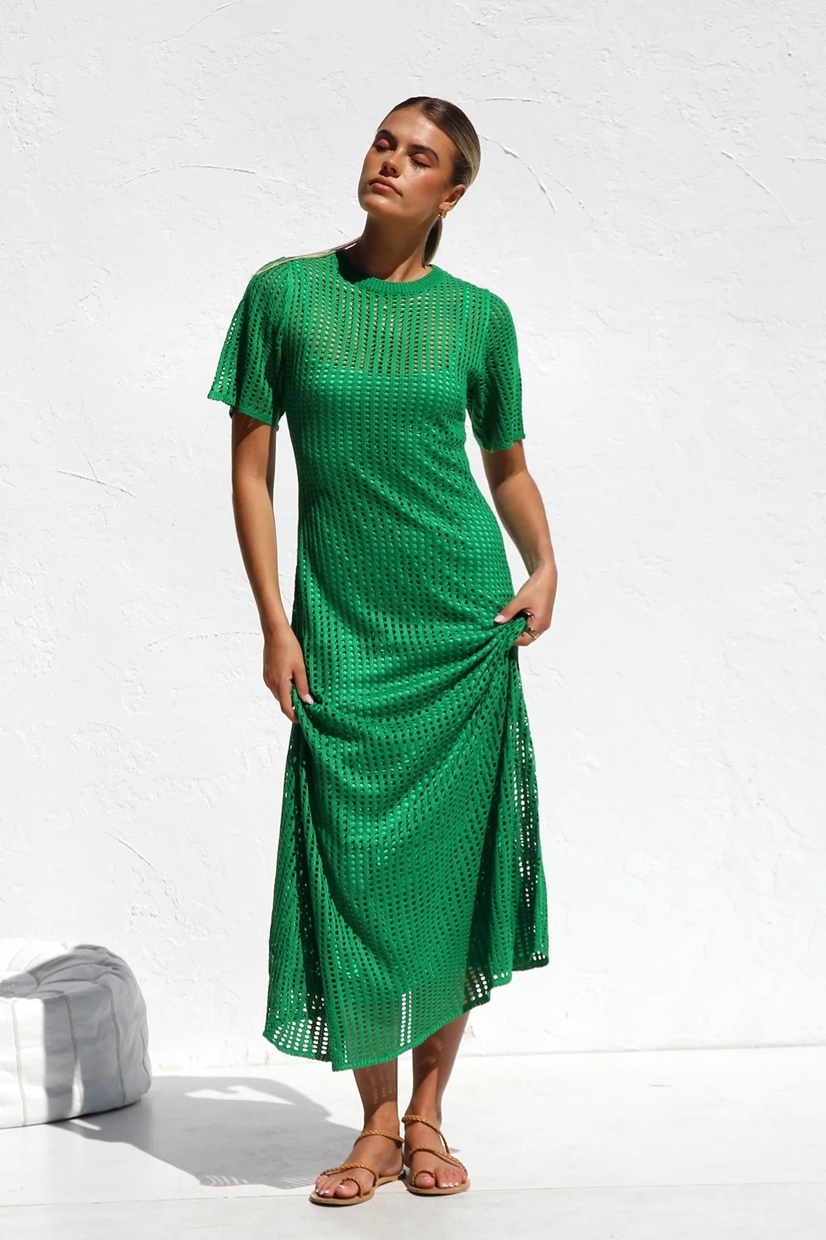 Airlie Crochet Maxi Dress - Natural – image 31