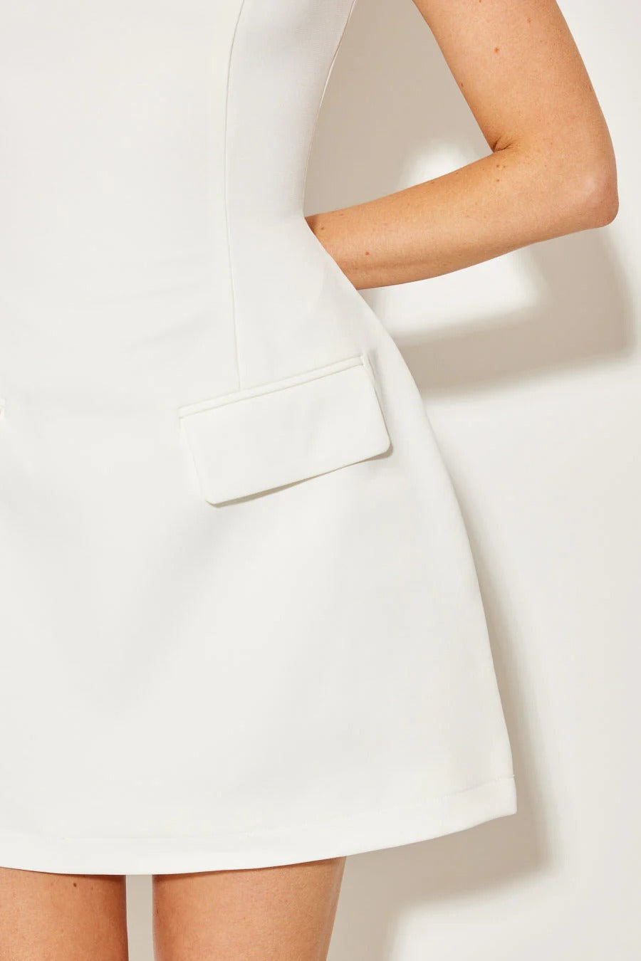 Mini Dress with Flutter Sleeves – image 14