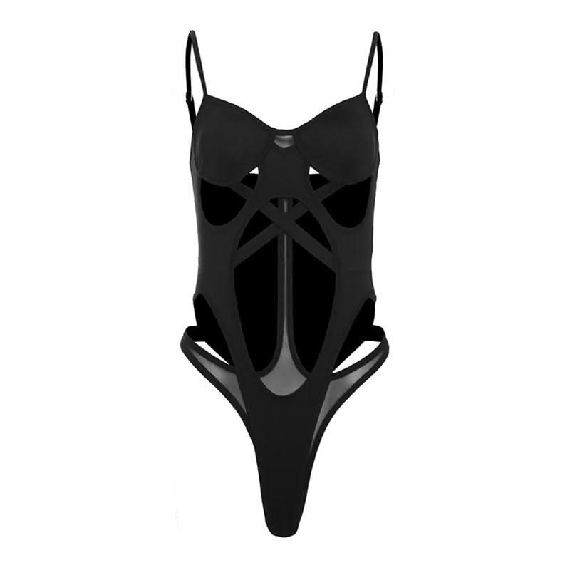 Hollow out mesh cami bodysuit – image 6
