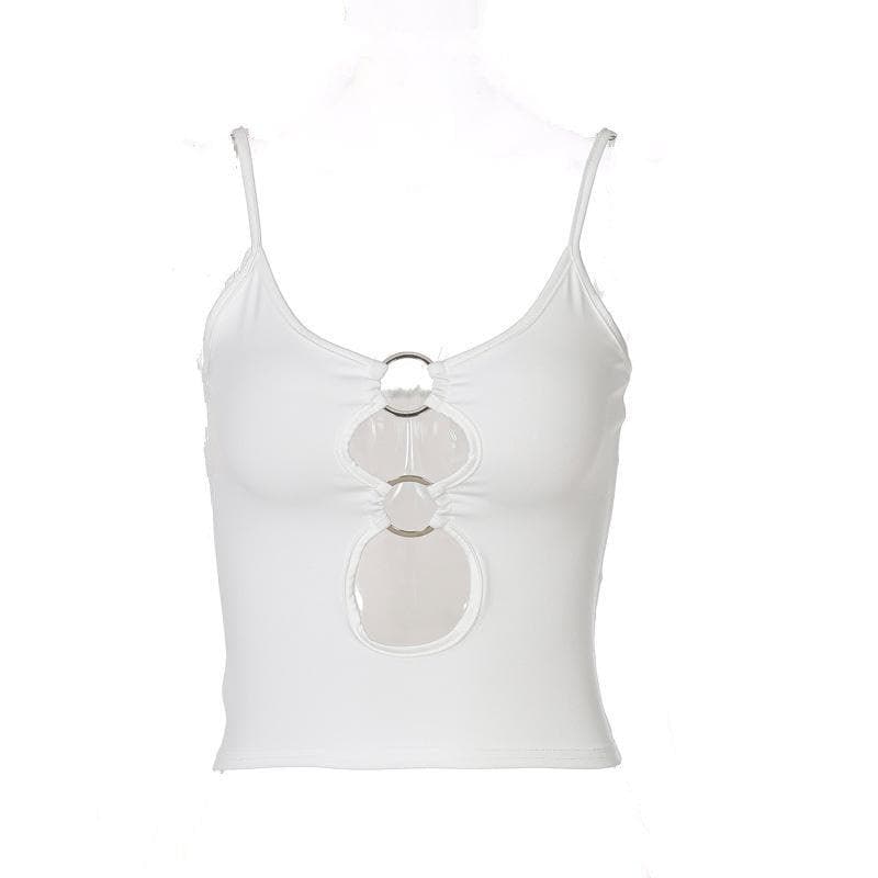 Hollow out low cut ring cami cut out top – image 8