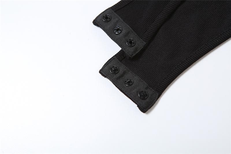 Hollow out sleeveless backless solid bodysuit – image 9