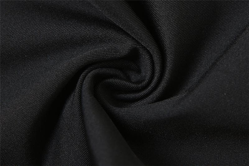 Hollow out irregular one shoulder solid gloves bodysuit – image 9