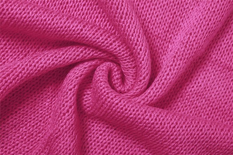 Solid sleeveless knitted stitch hoodie crop top – image 15