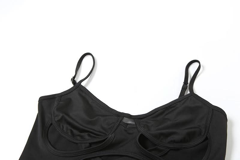 Hollow out mesh cami bodysuit – image 7