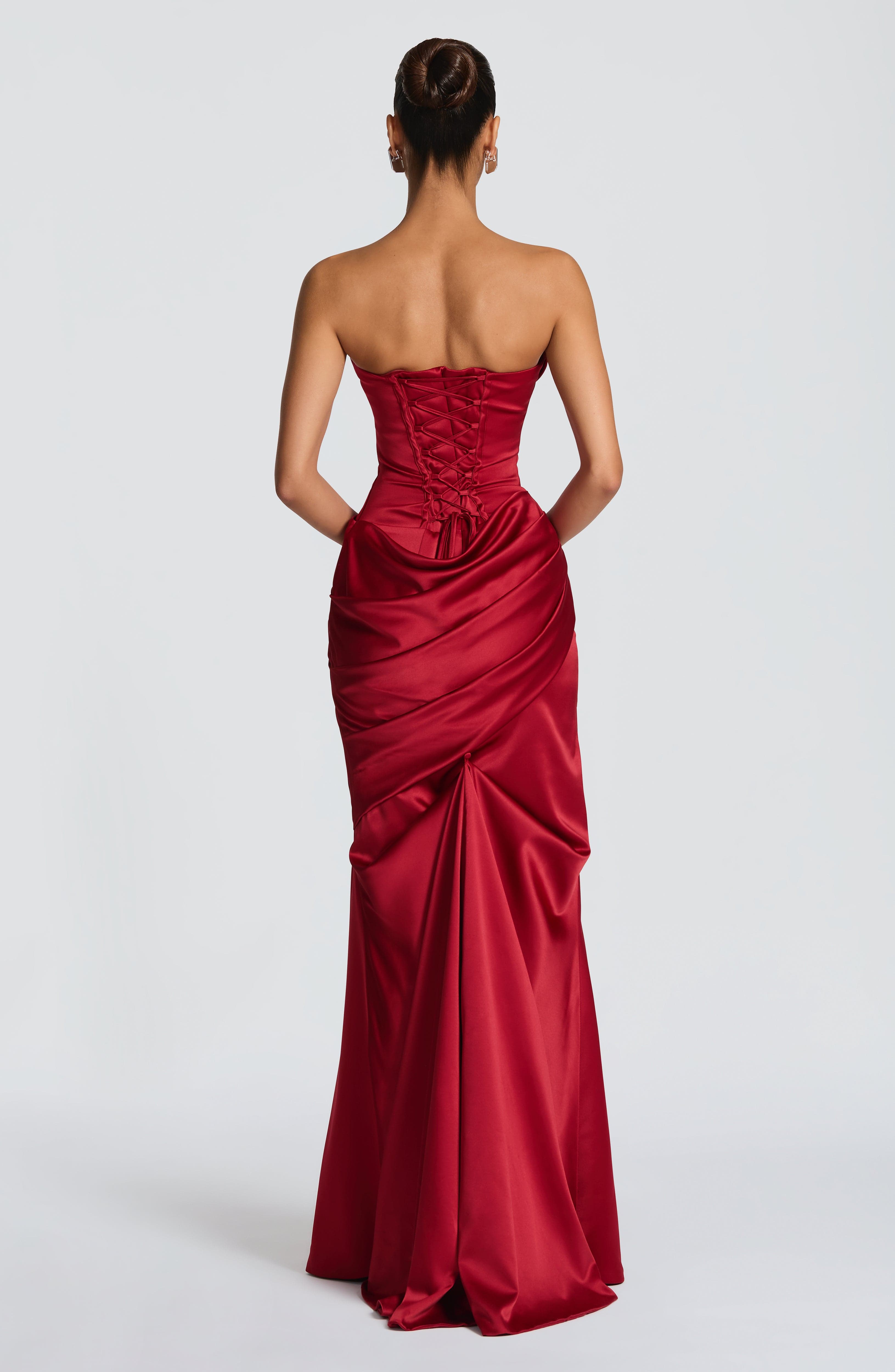 Kensington Maxi Dress - Deep Red – image 4