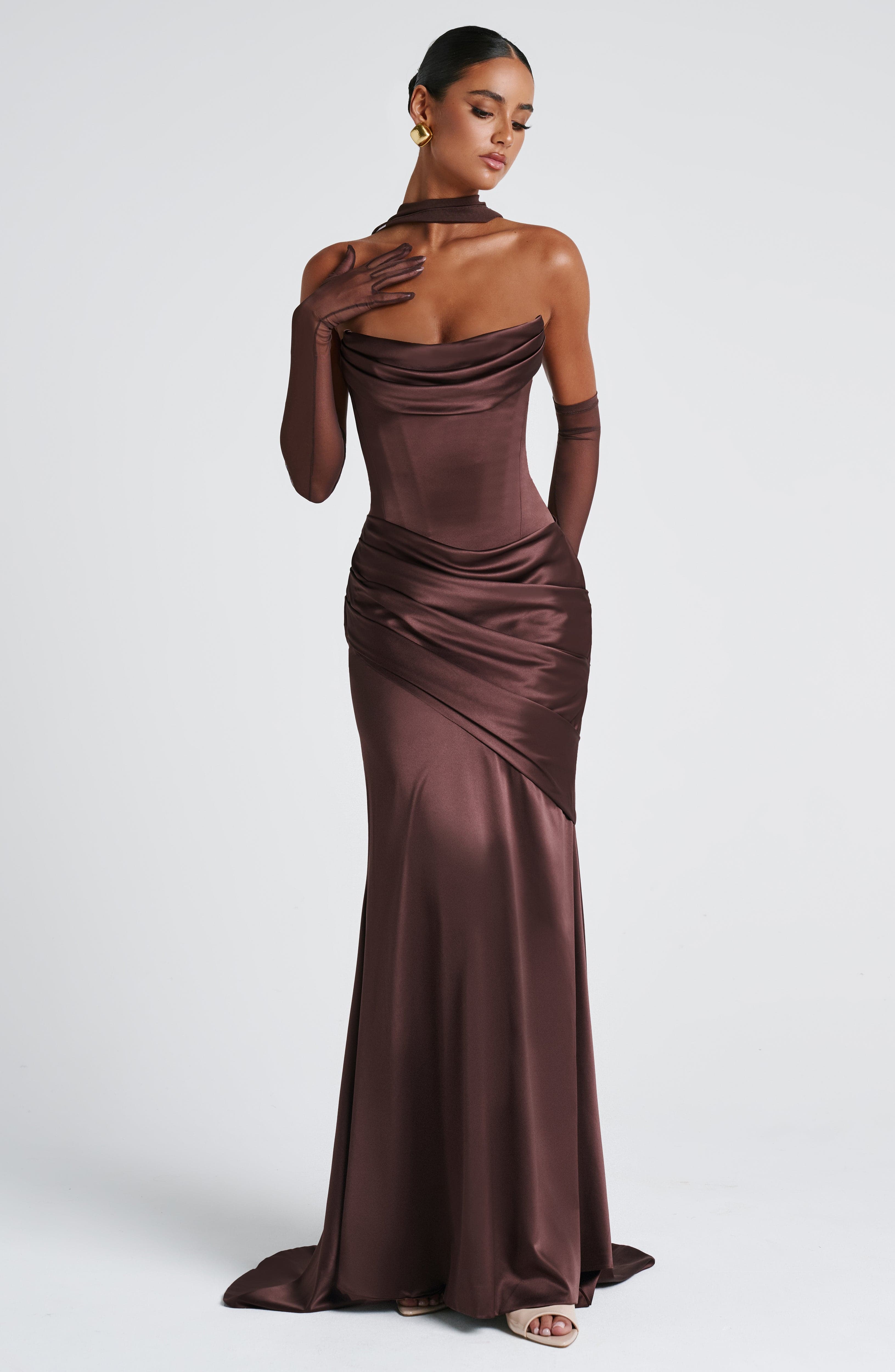 Kensington Maxi Dress - Plum Brown – image 1