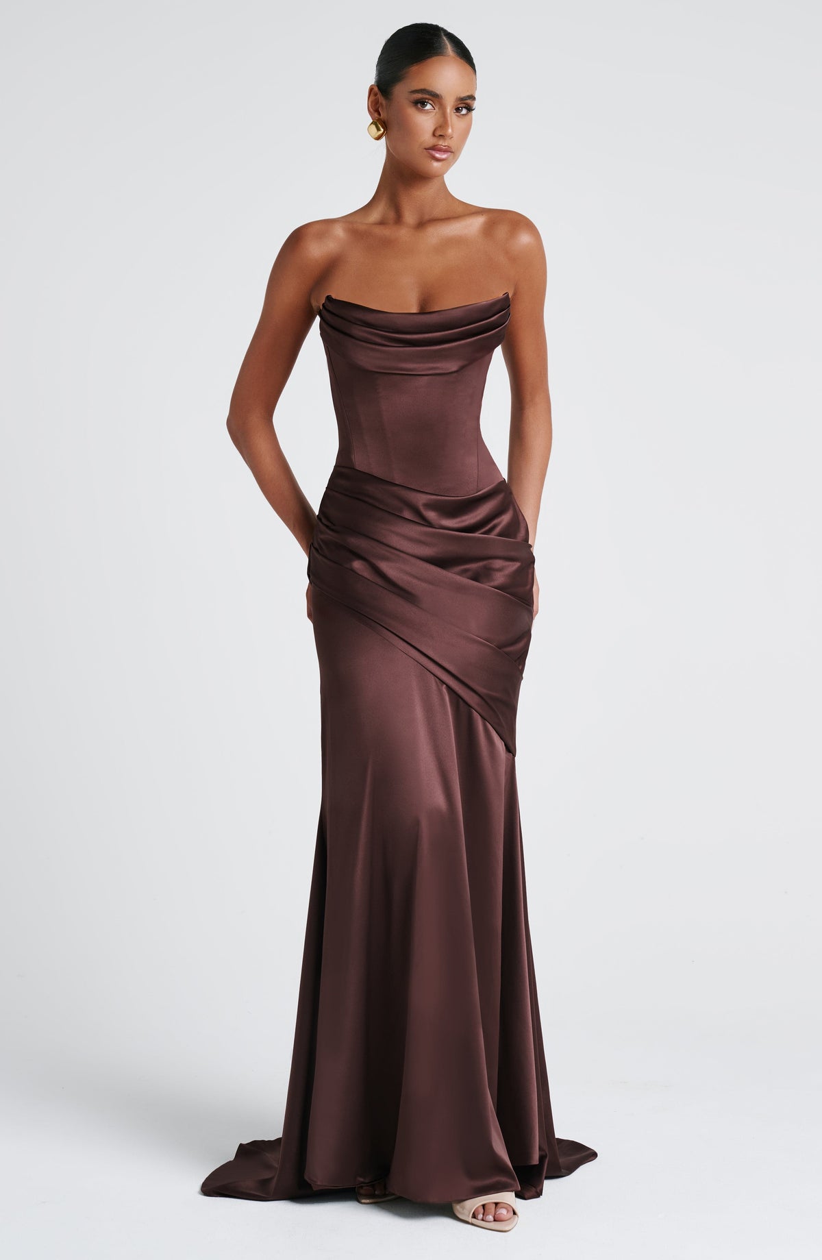 Kensington Maxi Dress - Plum Brown – image 12