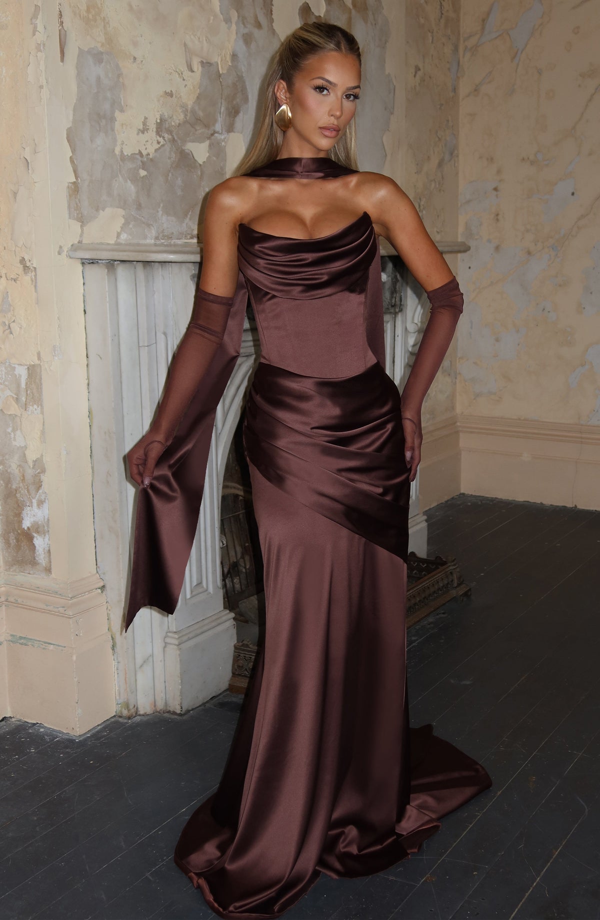 Kensington Maxi Dress - Plum Brown – image 14