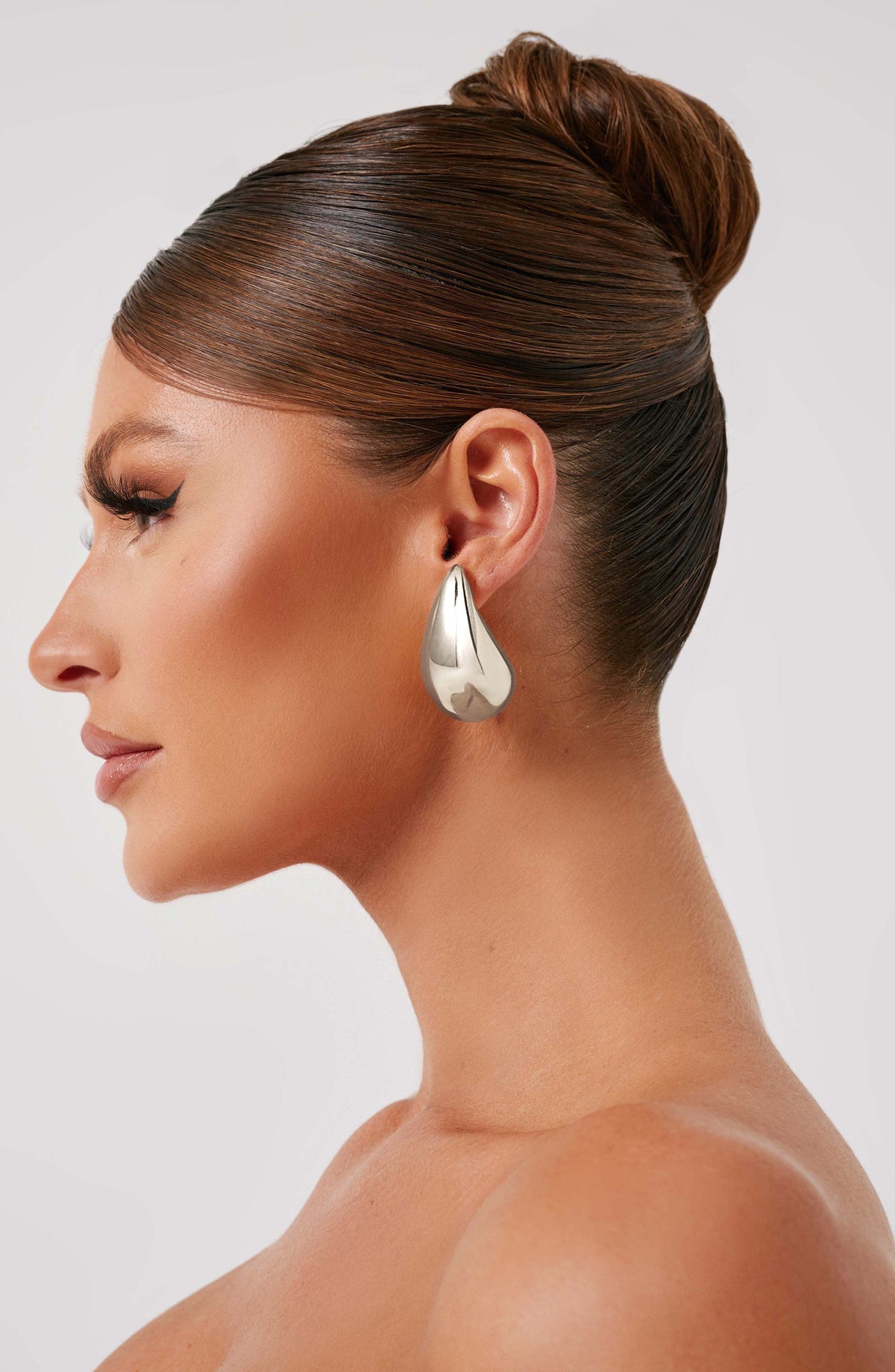Fayth Large Earrings – Silver – image 1