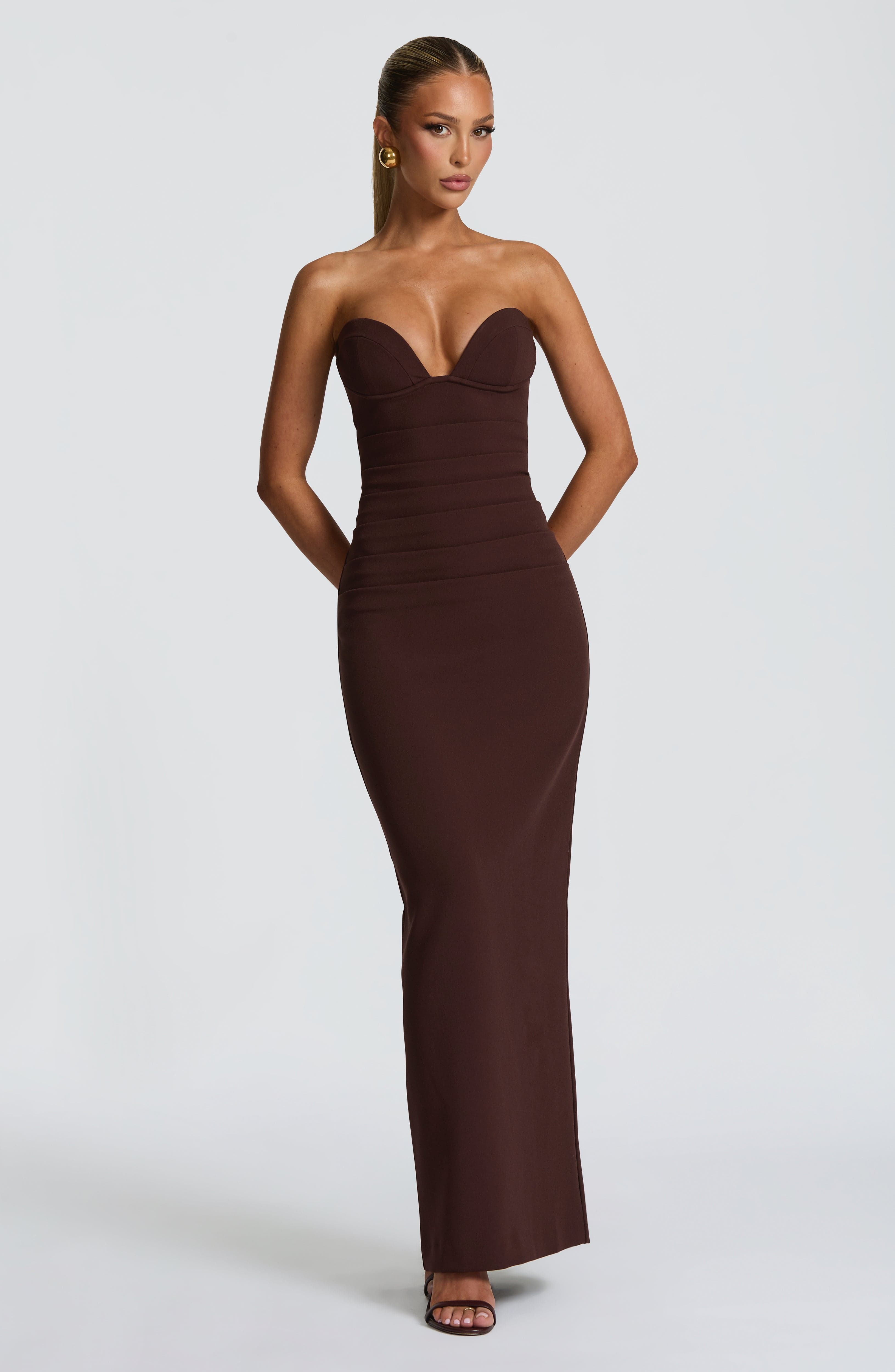 Lindsey Maxi Dress - Plum Brown – image 11