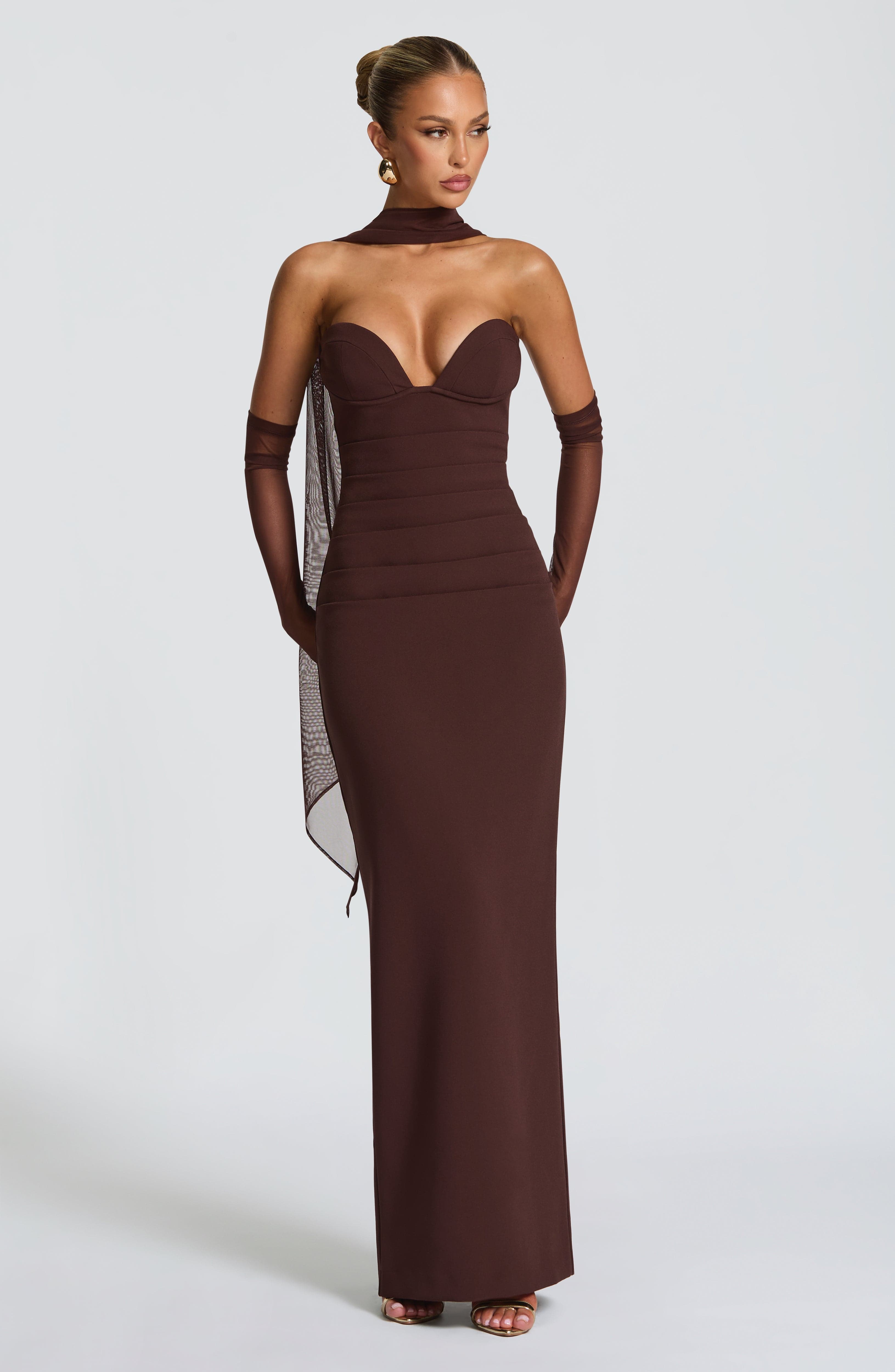 Lindsey Maxi Dress - Plum Brown – image 10