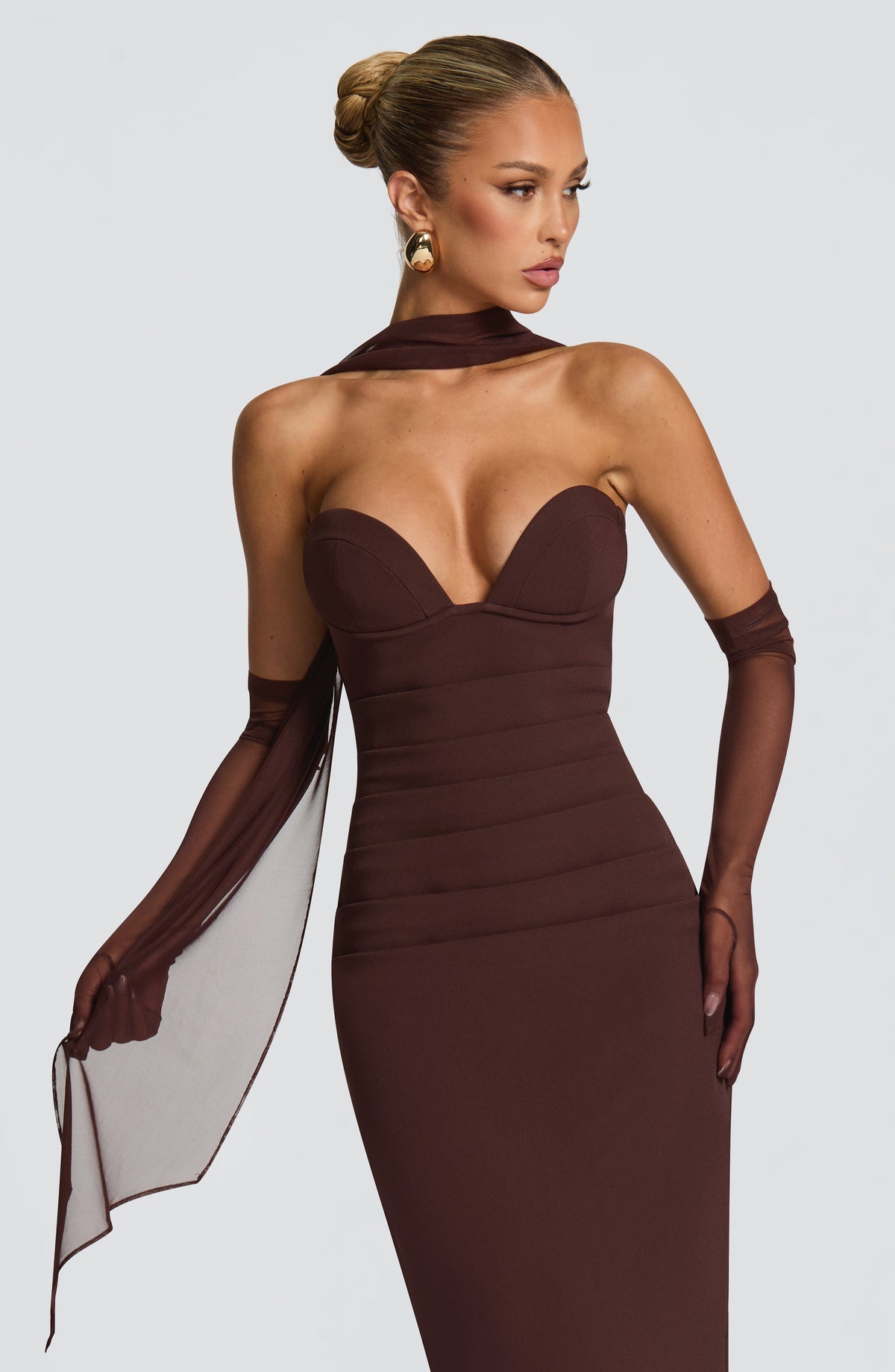 Lindsey Maxi Dress - Plum Brown – image 7