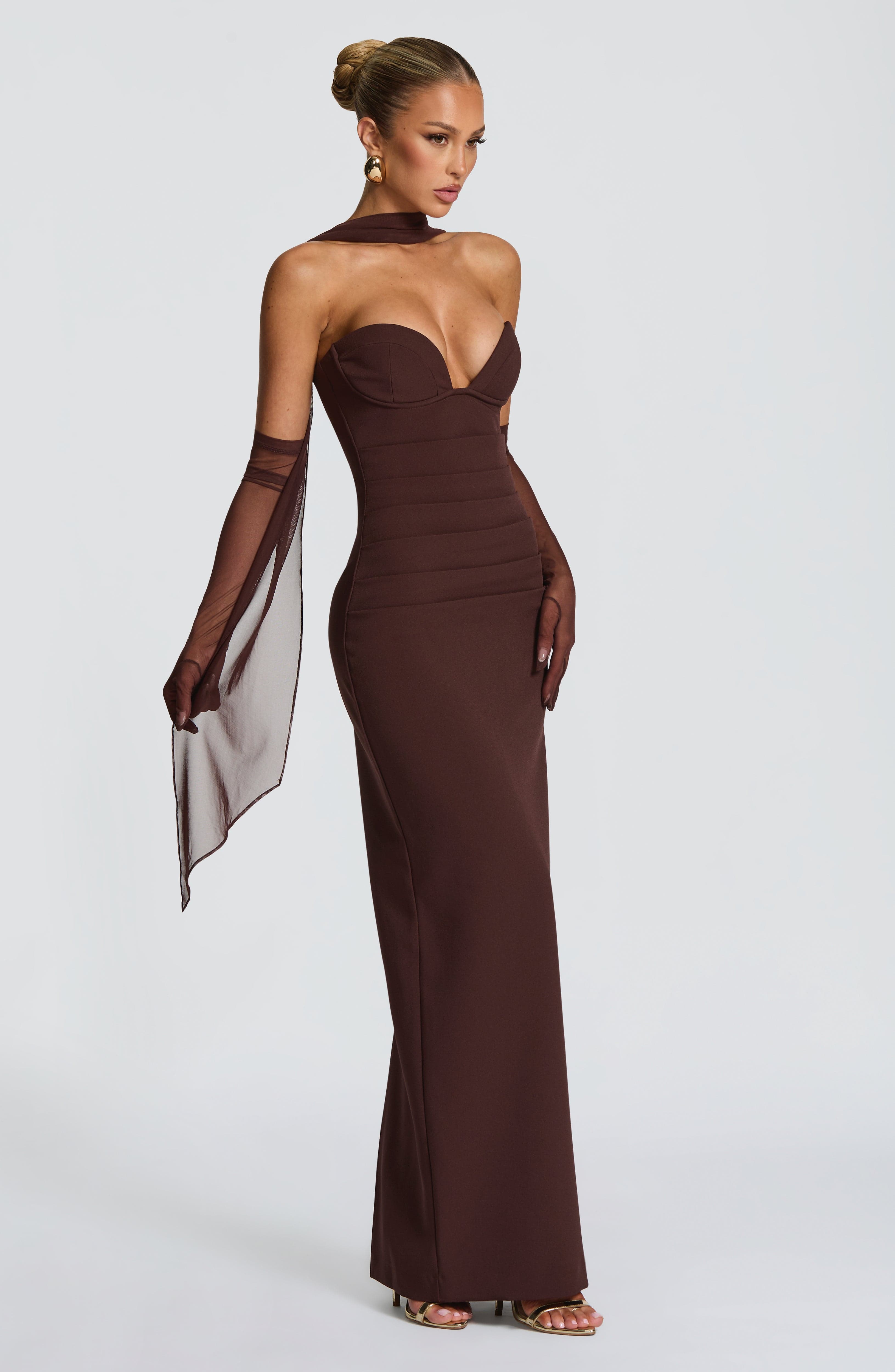 Lindsey Maxi Dress - Plum Brown – image 8