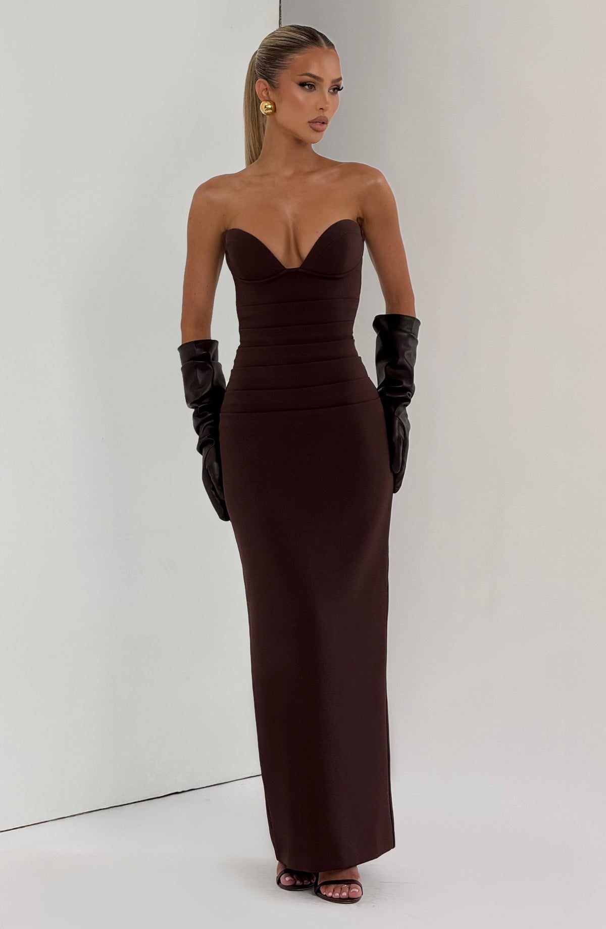 Lindsey Maxi Dress - Plum Brown – image 13