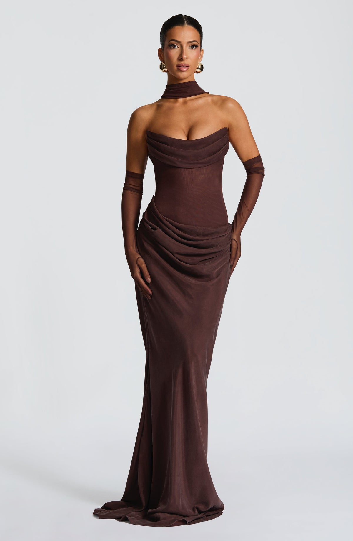 Liora Maxi Dress - Plum Brown – image 11