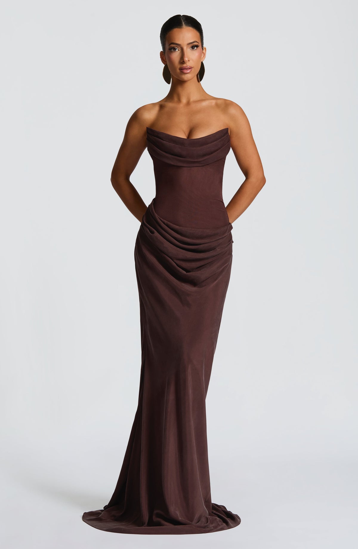 Liora Maxi Dress - Plum Brown – image 7