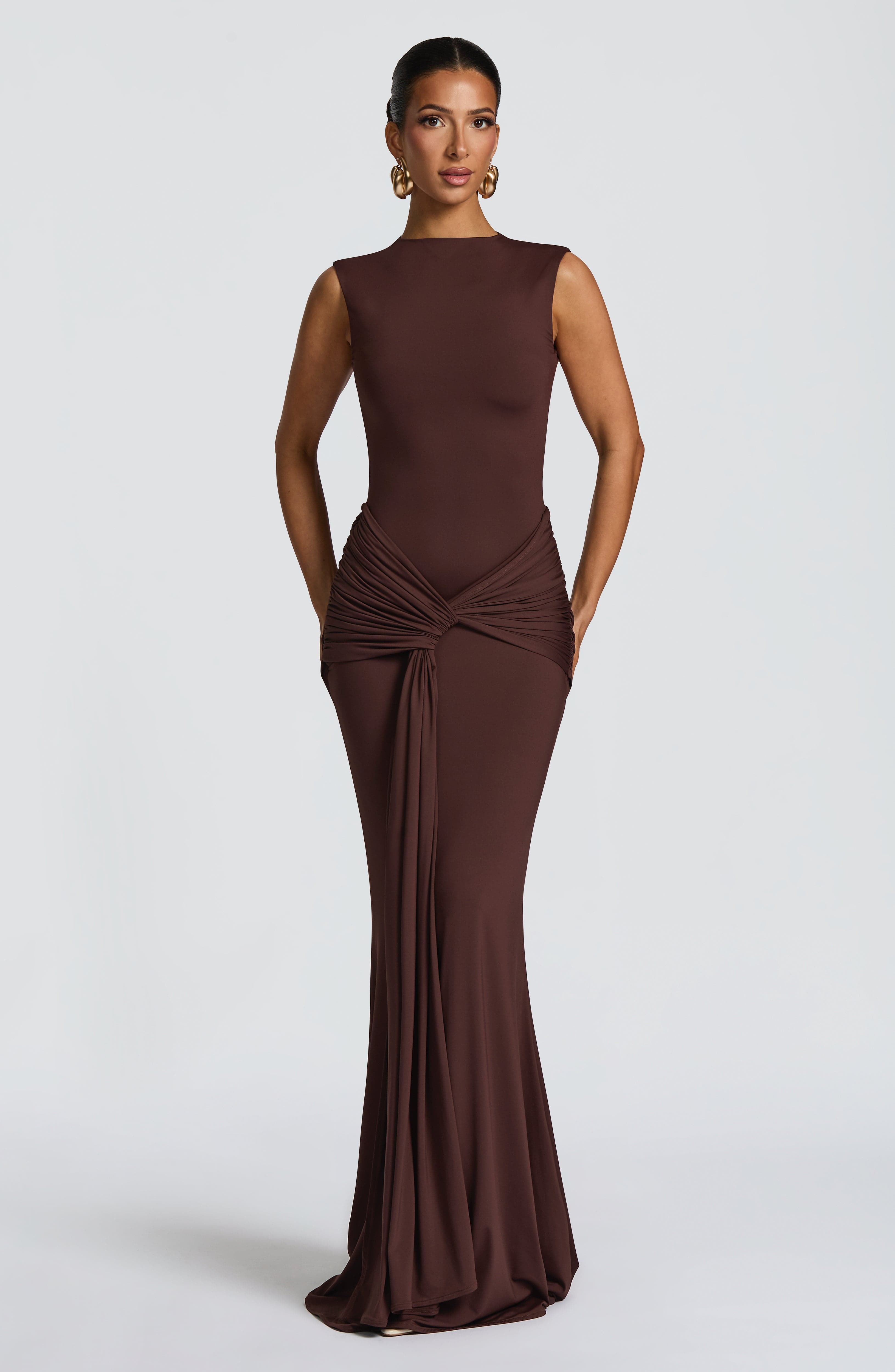 Lorenza Maxi Dress - Plum Brown – image 6