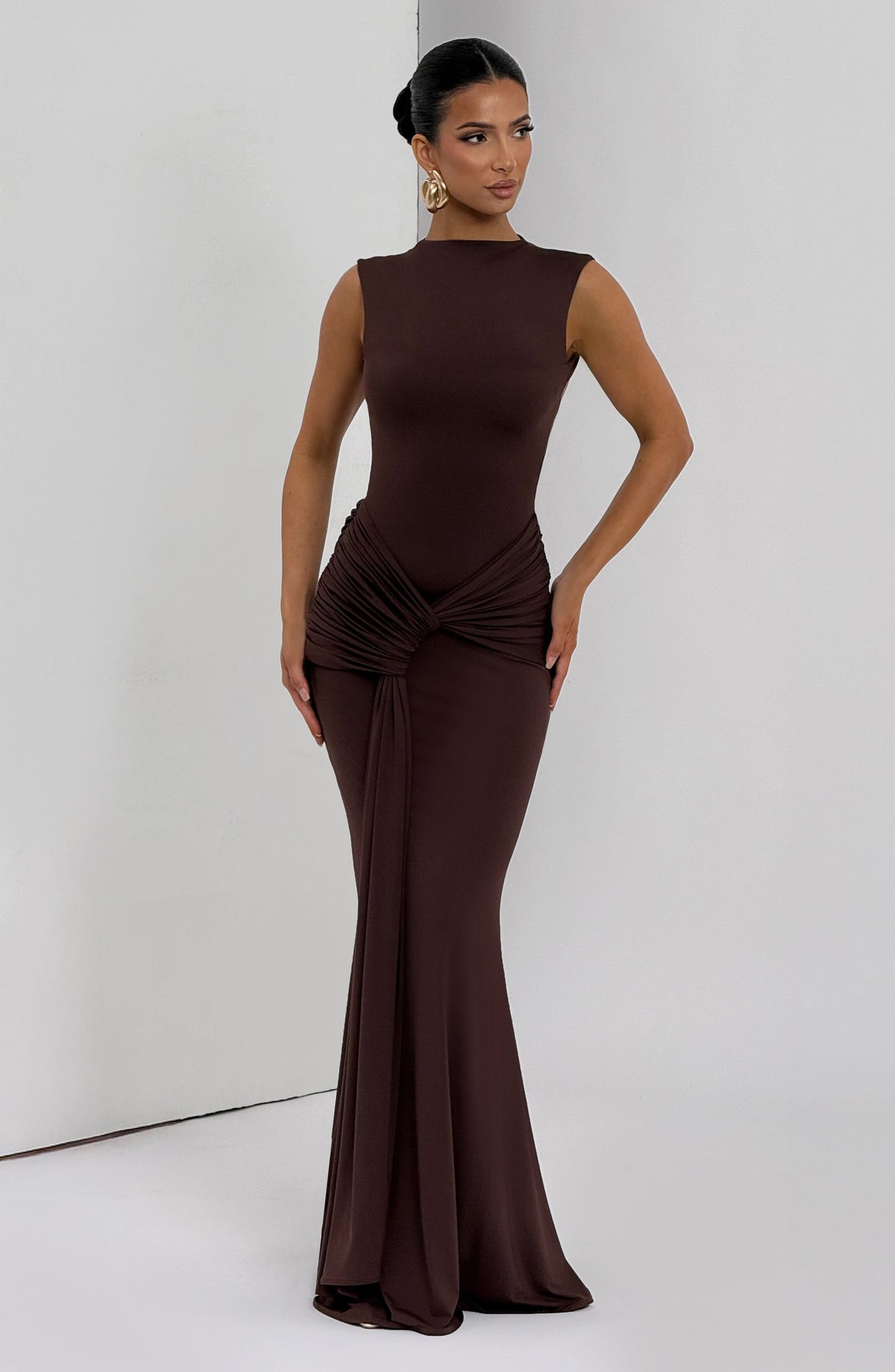 Lorenza Maxi Dress - Plum Brown – image 12