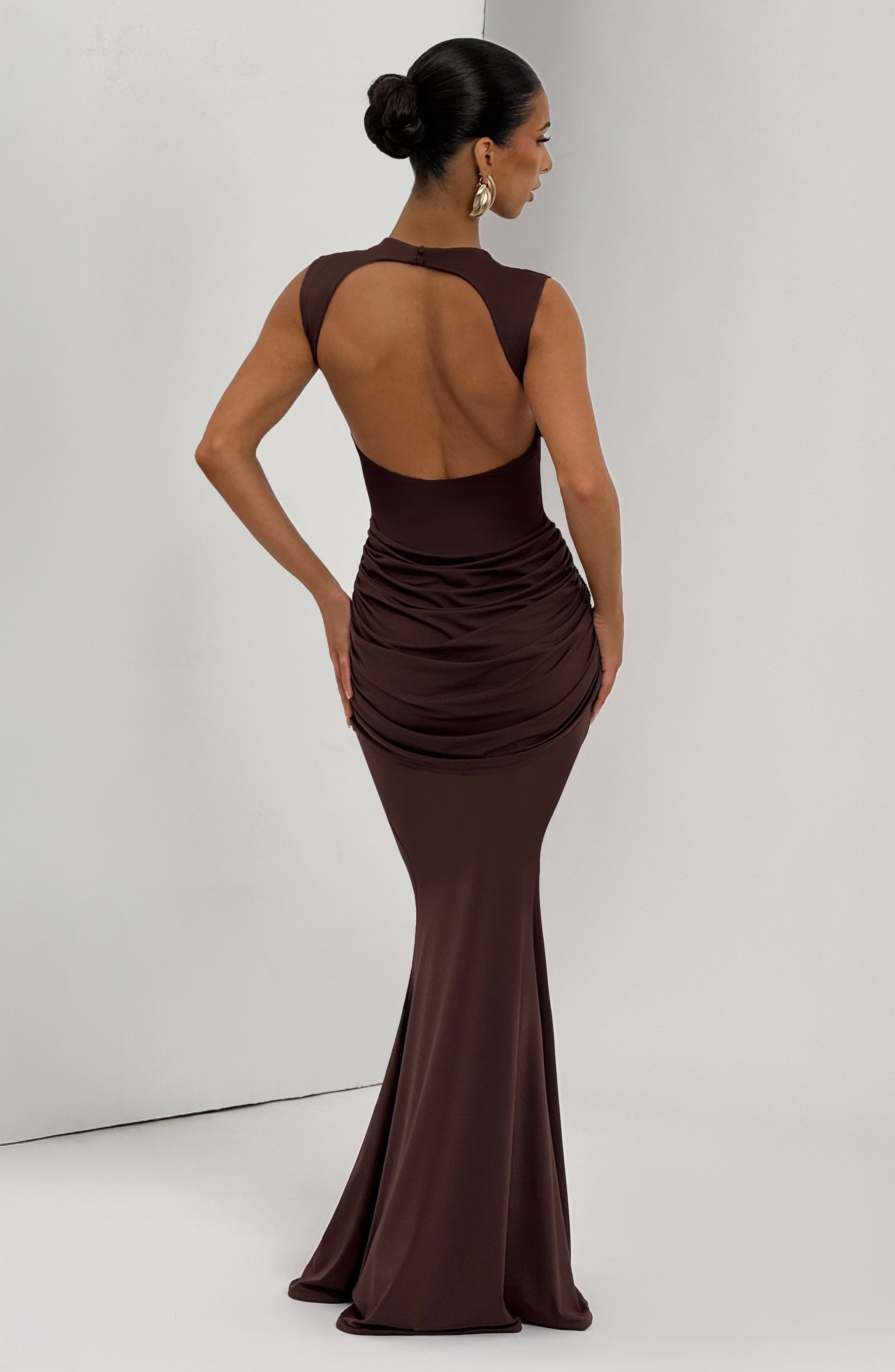 Lorenza Maxi Dress - Plum Brown – image 9