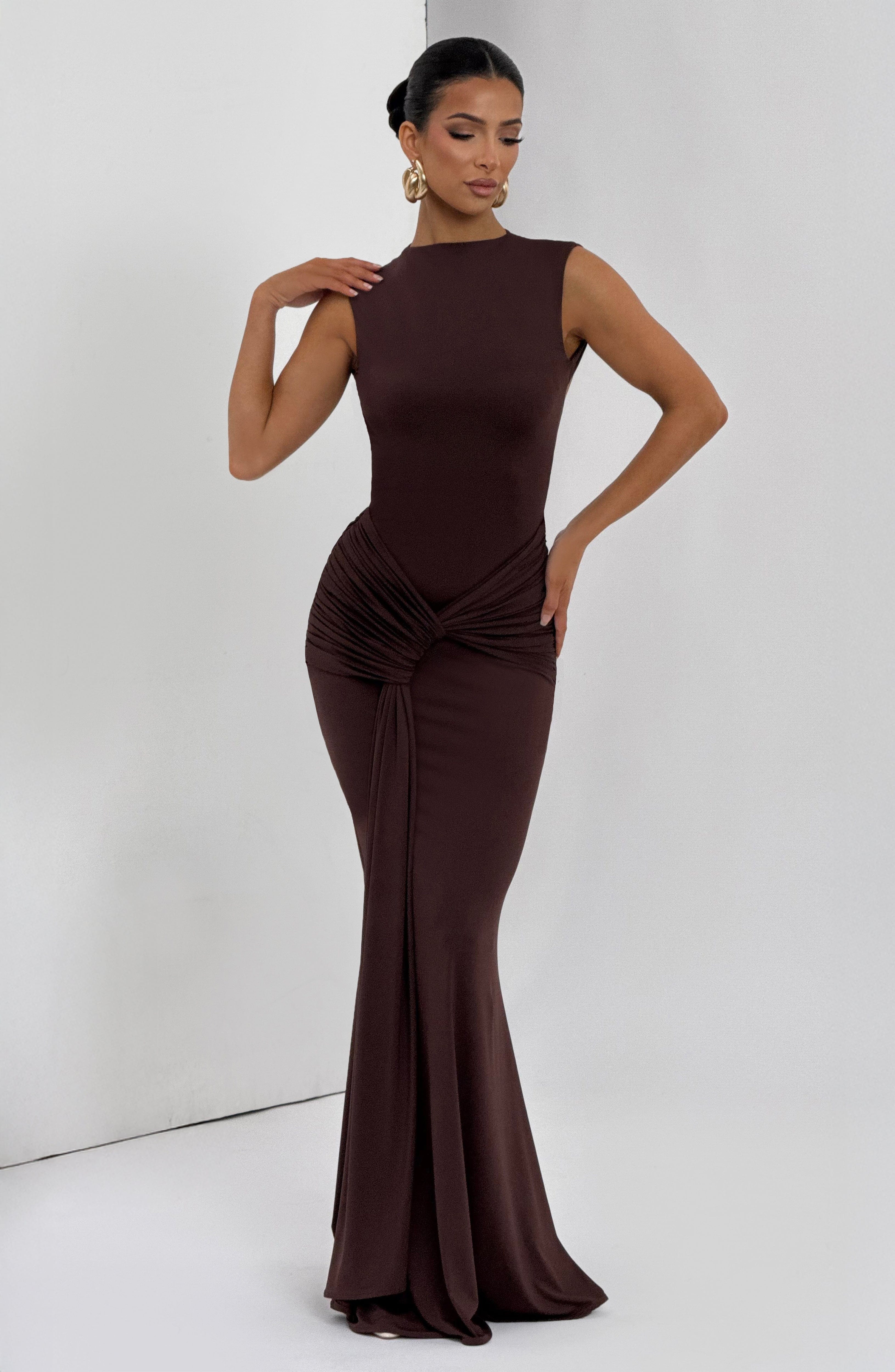 Lorenza Maxi Dress - Plum Brown – image 8