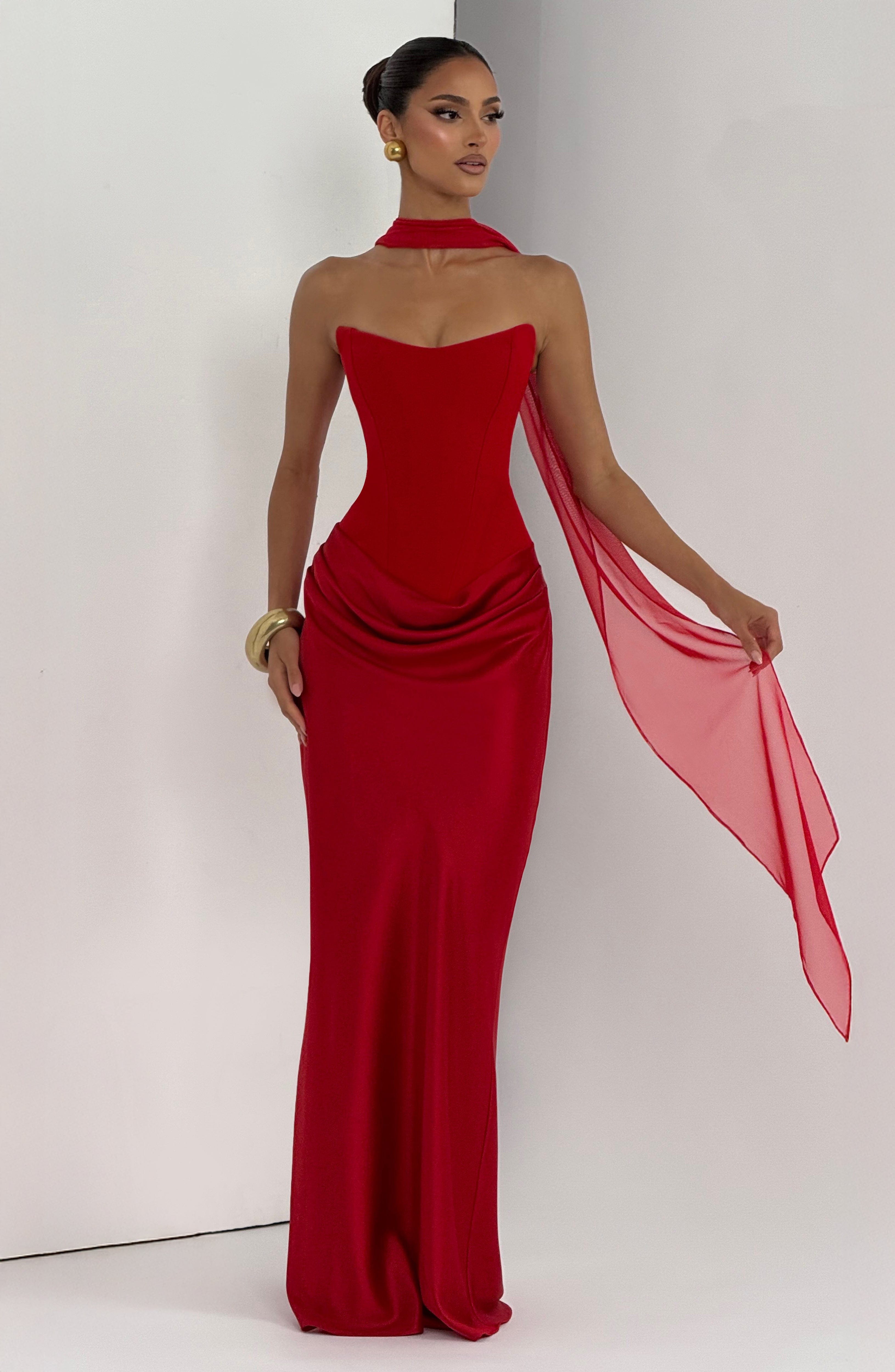 Maggie Maxi Dress - Red – image 9