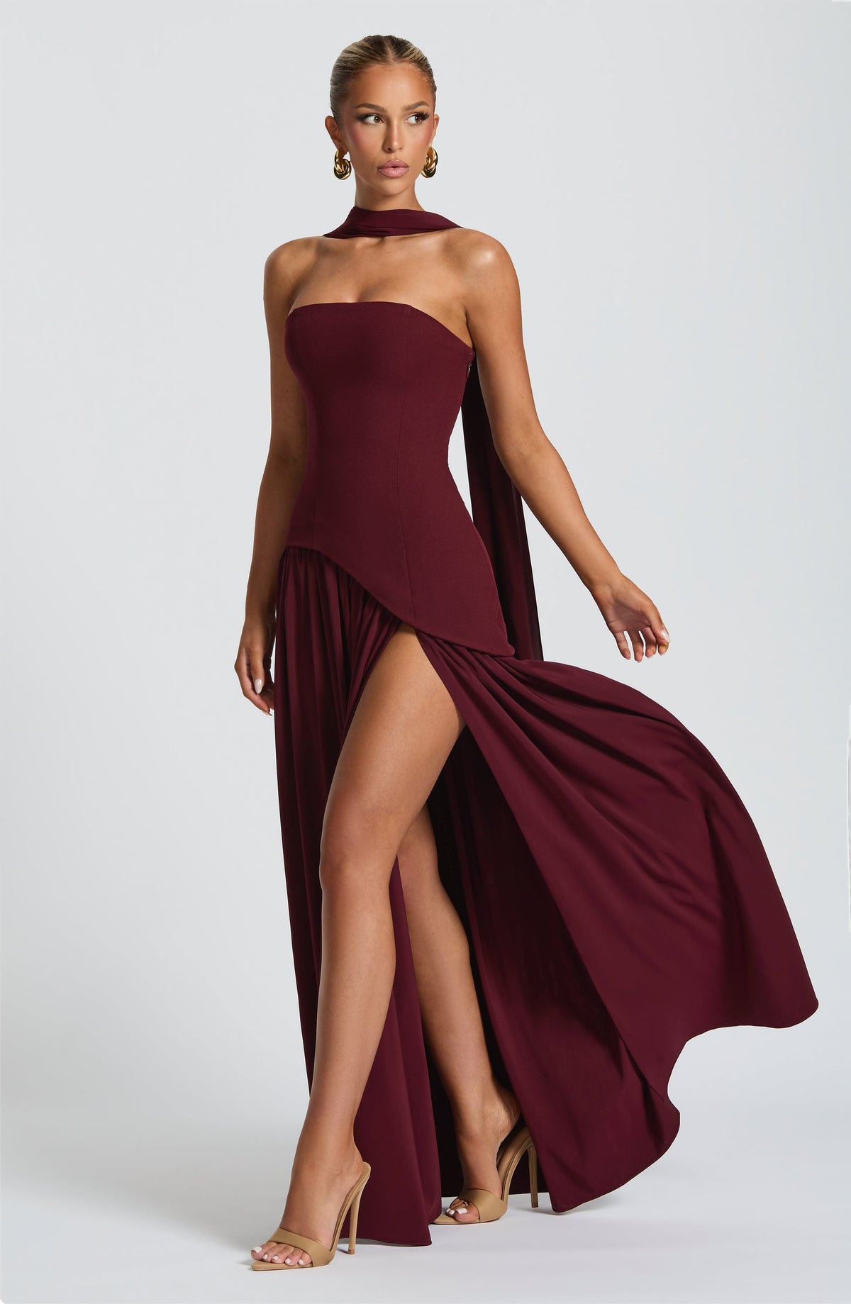 Maliyah Maxi Dress - Cherry Lacquer – image 2