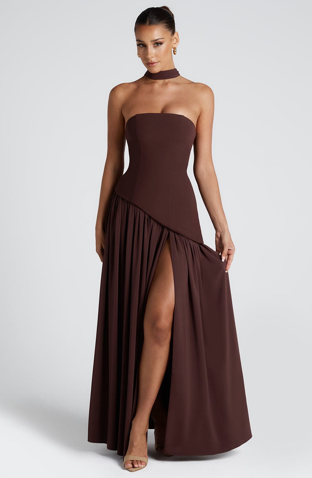 Maliyah Maxi Dress - Plum Brown – image 8