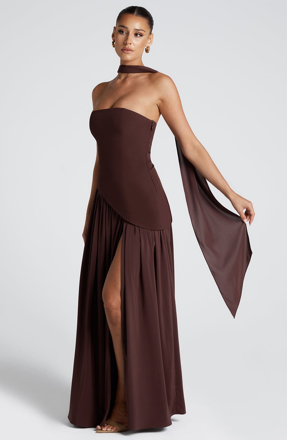 Maliyah Maxi Dress - Plum Brown – image 1