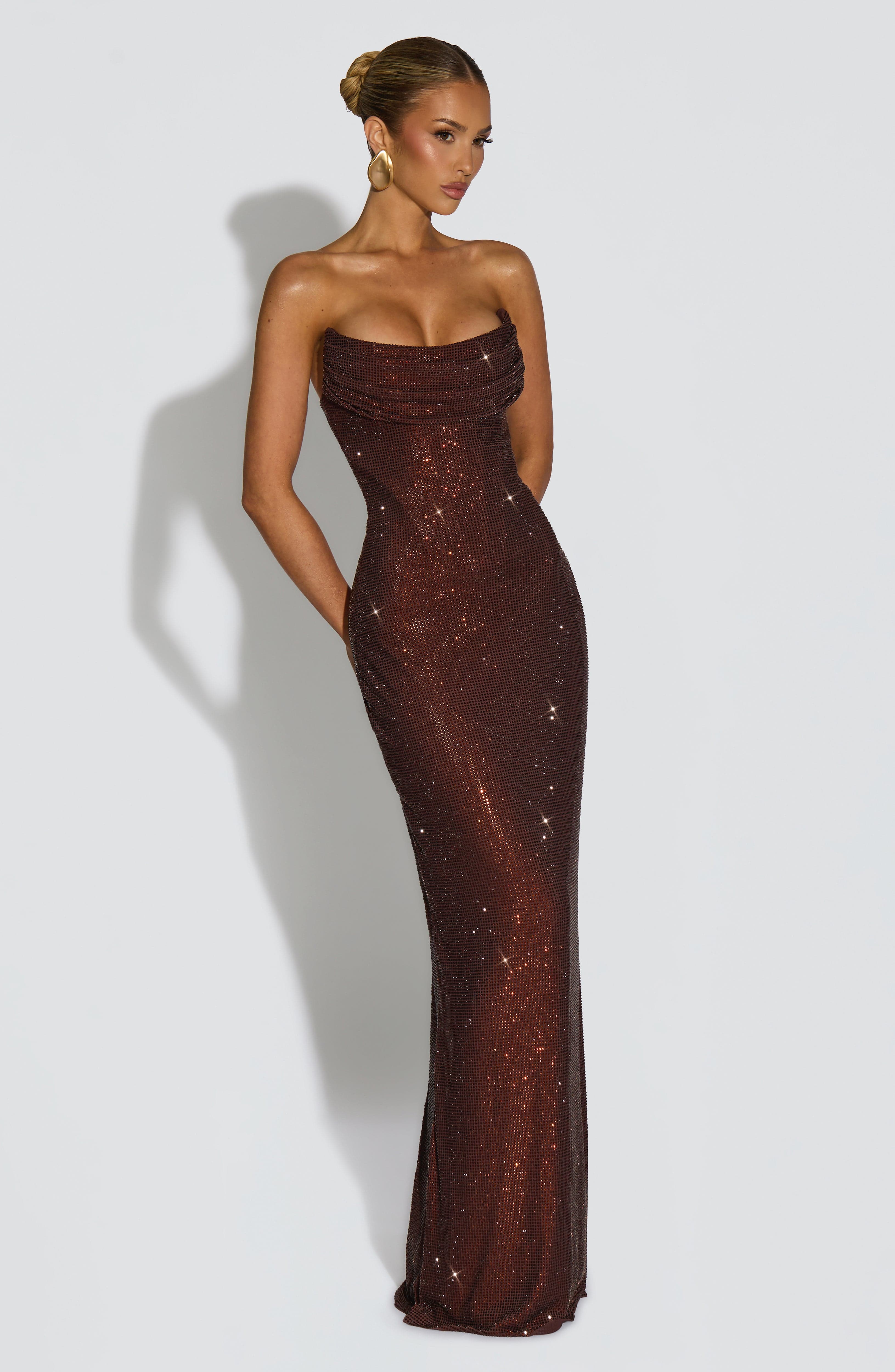 Mirabella Maxi Dress - Plum Brown – image 8