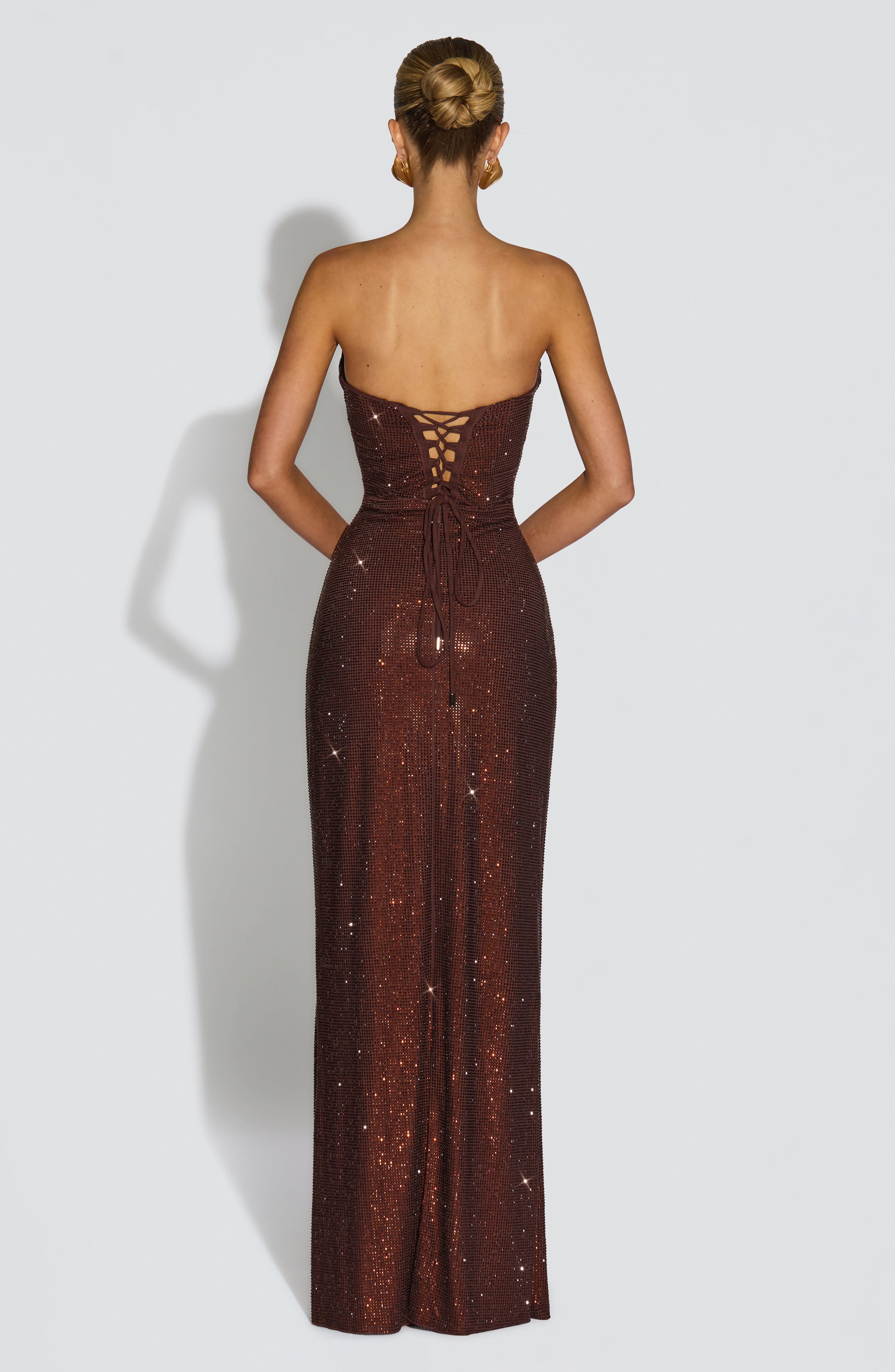 Mirabella Maxi Dress - Plum Brown – image 4