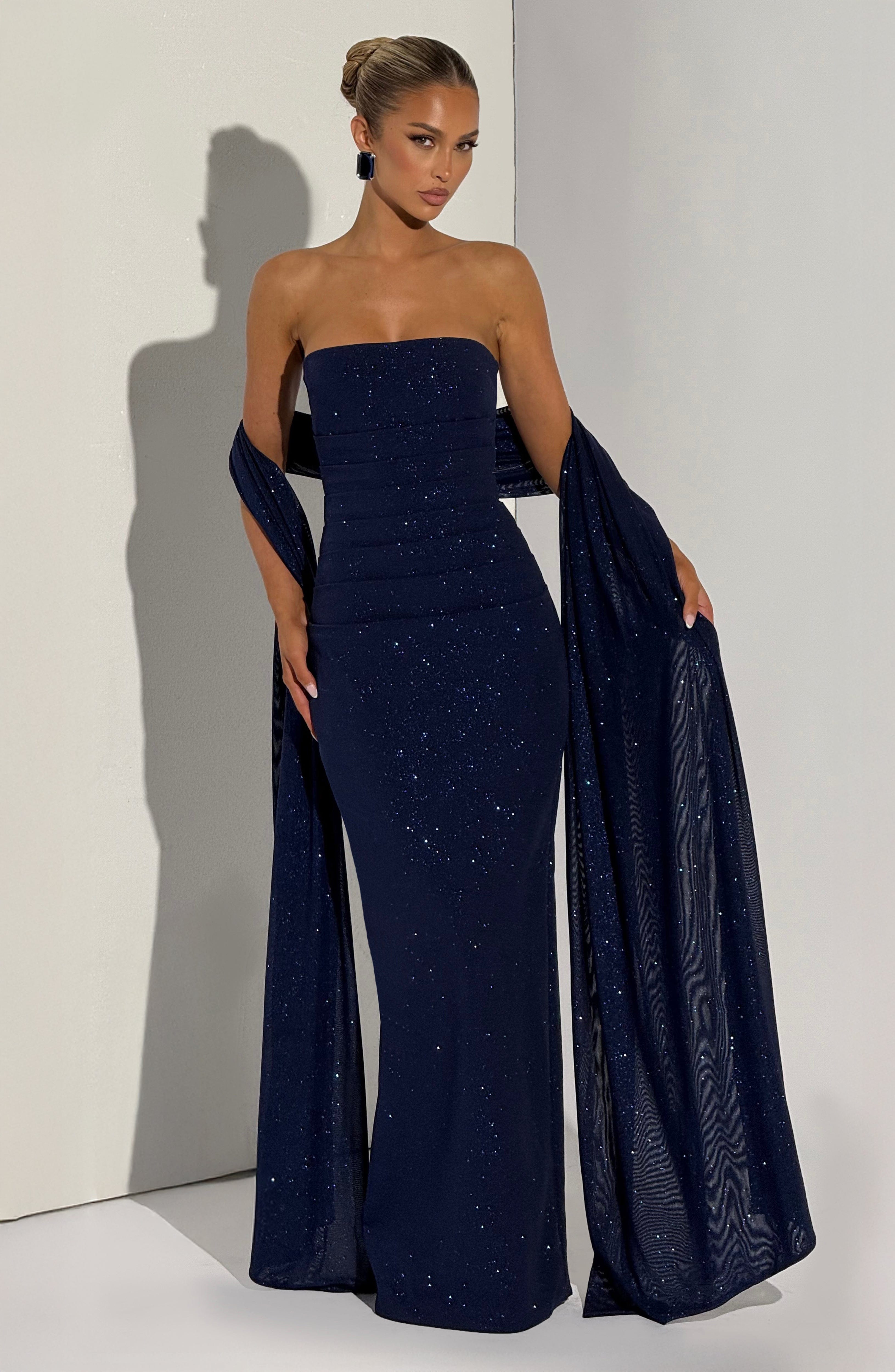 Pandra Maxi Dress - Navy Sparkle – image 10