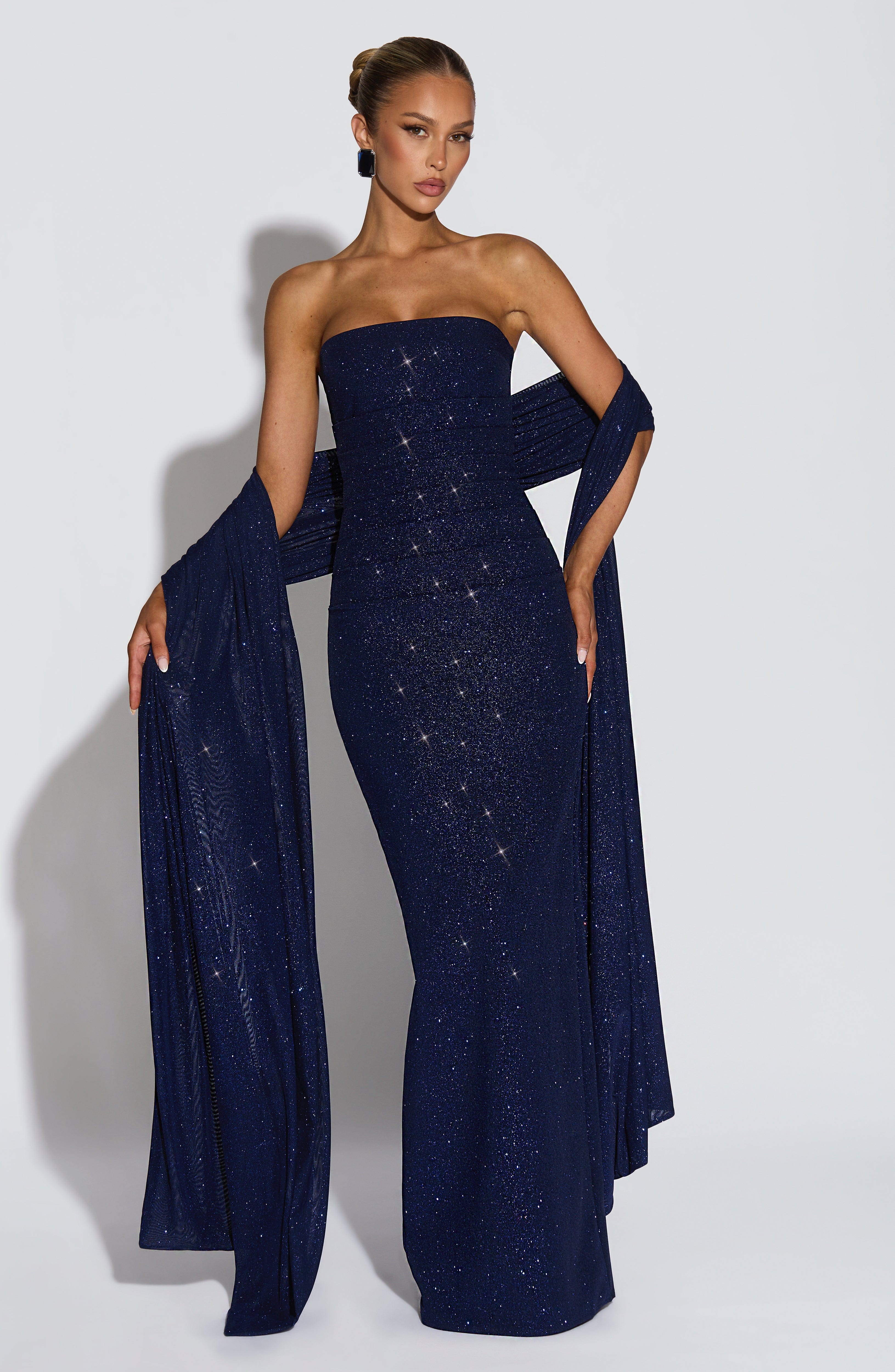 Pandra Maxi Dress - Navy Sparkle – image 6