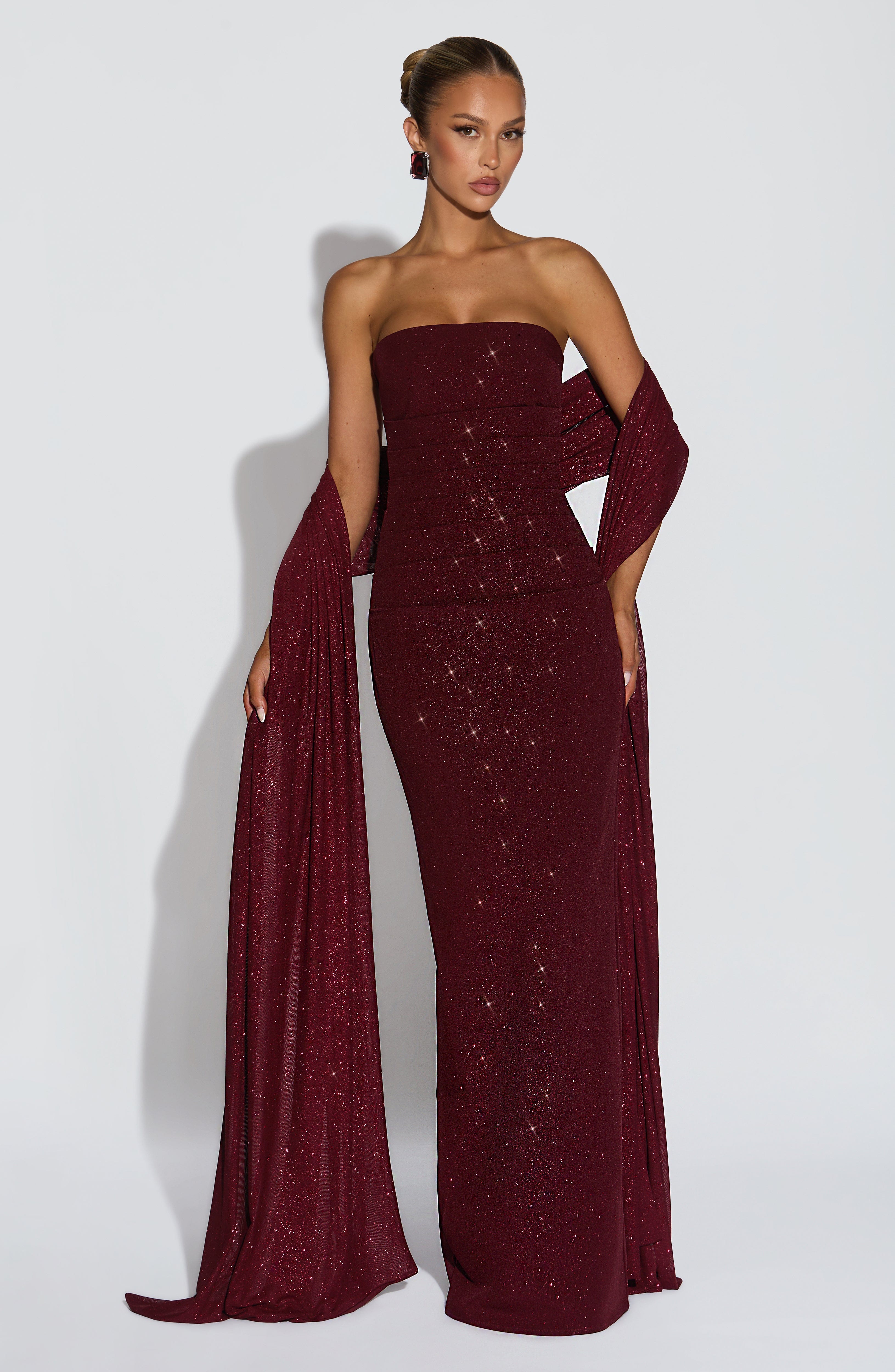 Pandra Maxi Dress - Wine Sparkle – image 5