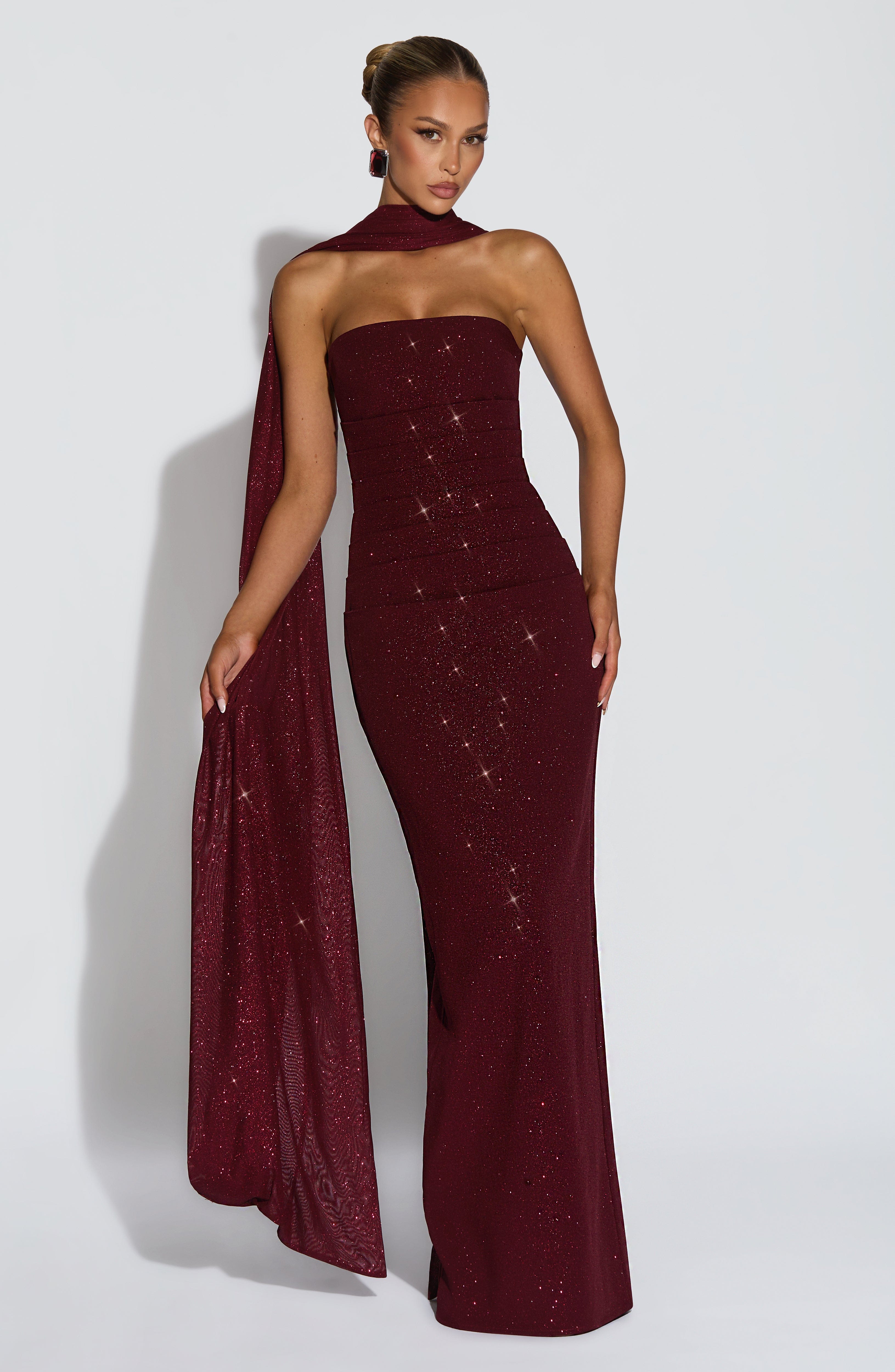 Pandra Maxi Dress - Wine Sparkle – image 1