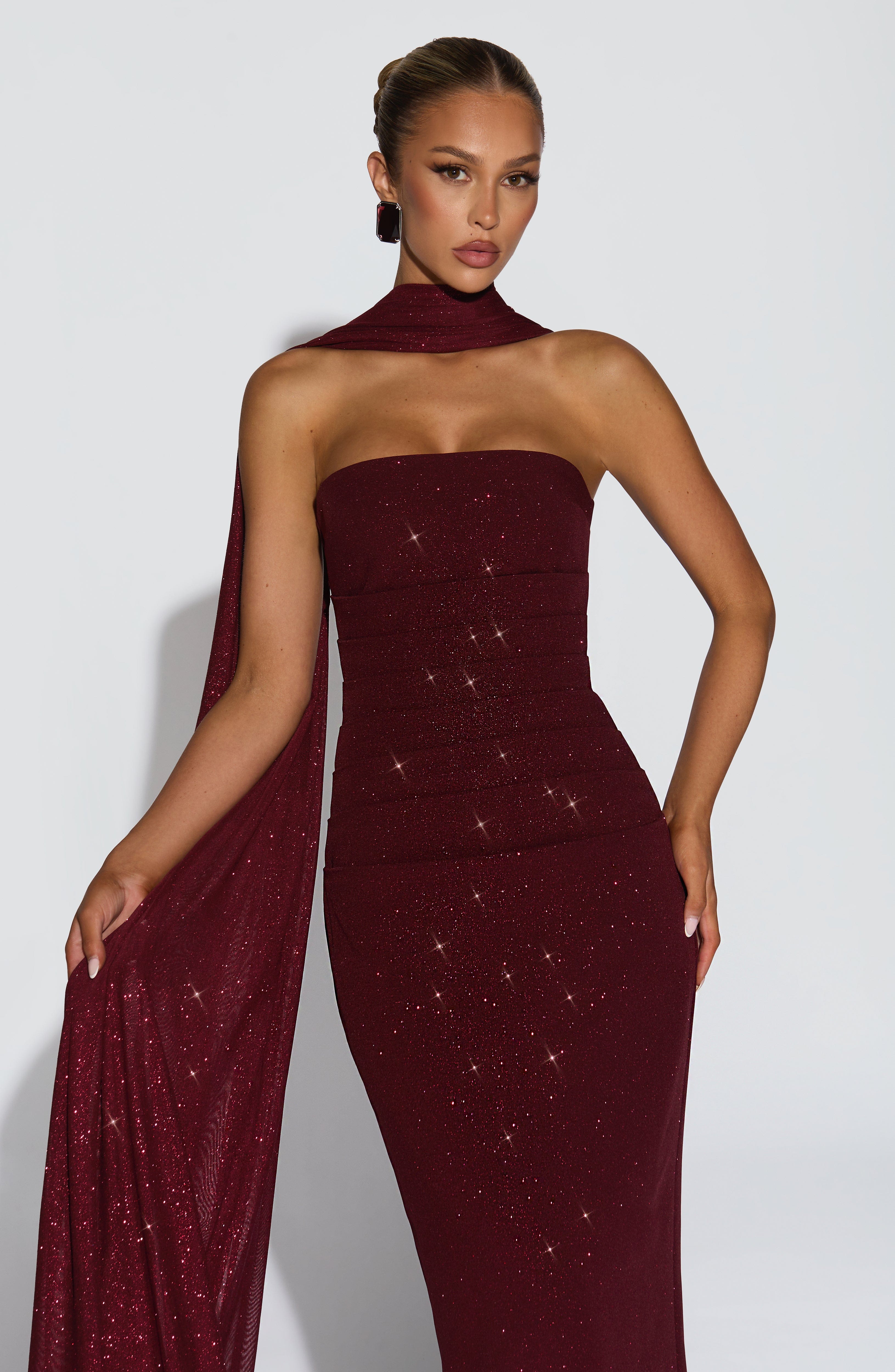 Pandra Maxi Dress - Wine Sparkle – image 11