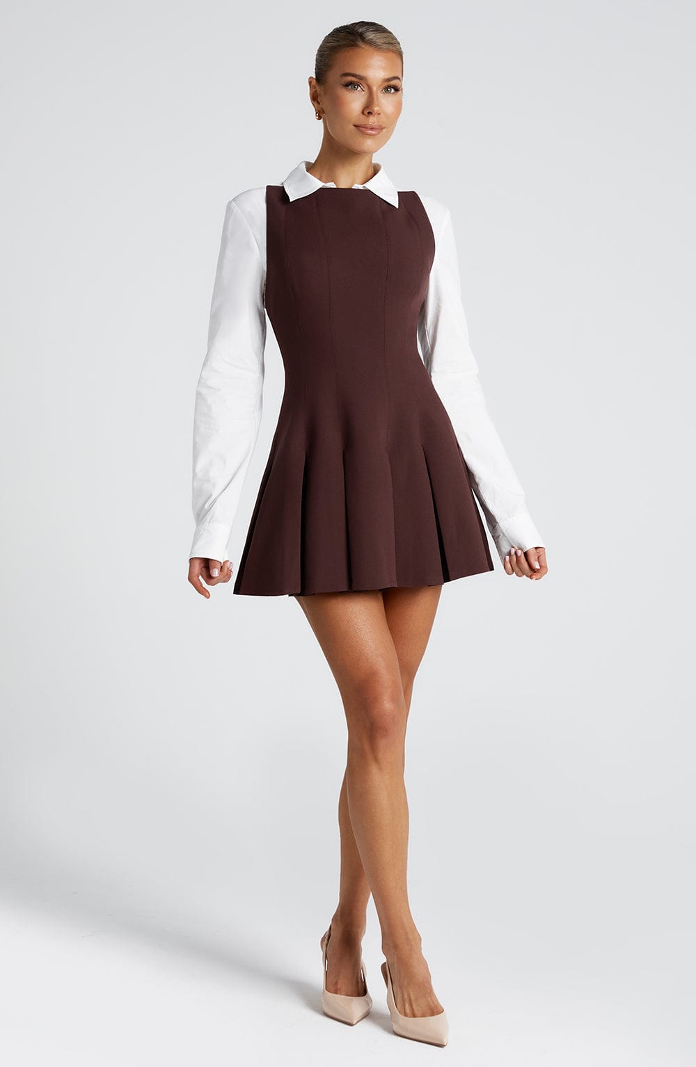 Rory Mini Dress - Plum Brown – image 8
