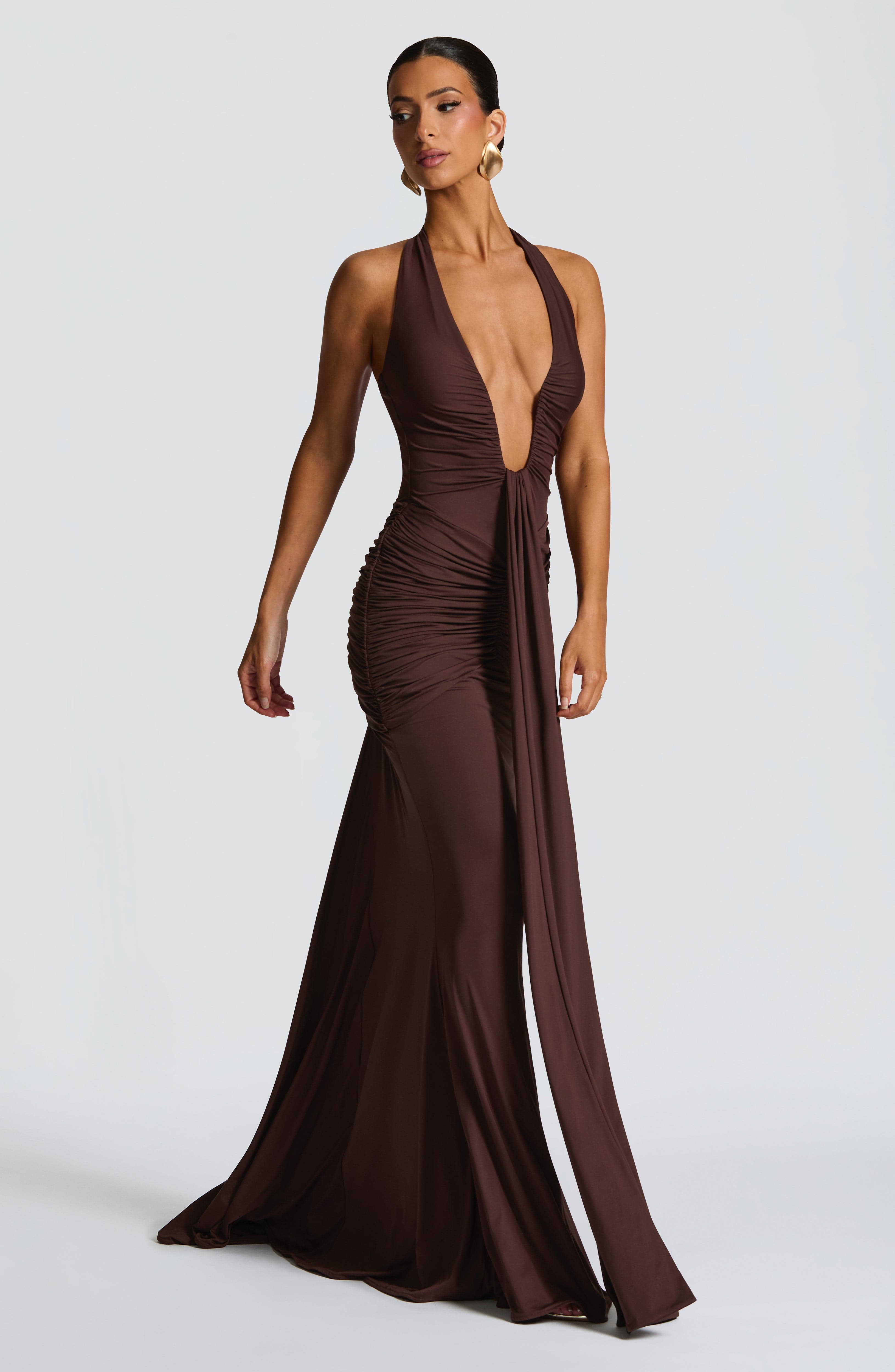 Rosetta Maxi Dress - Plum Brown – image 4