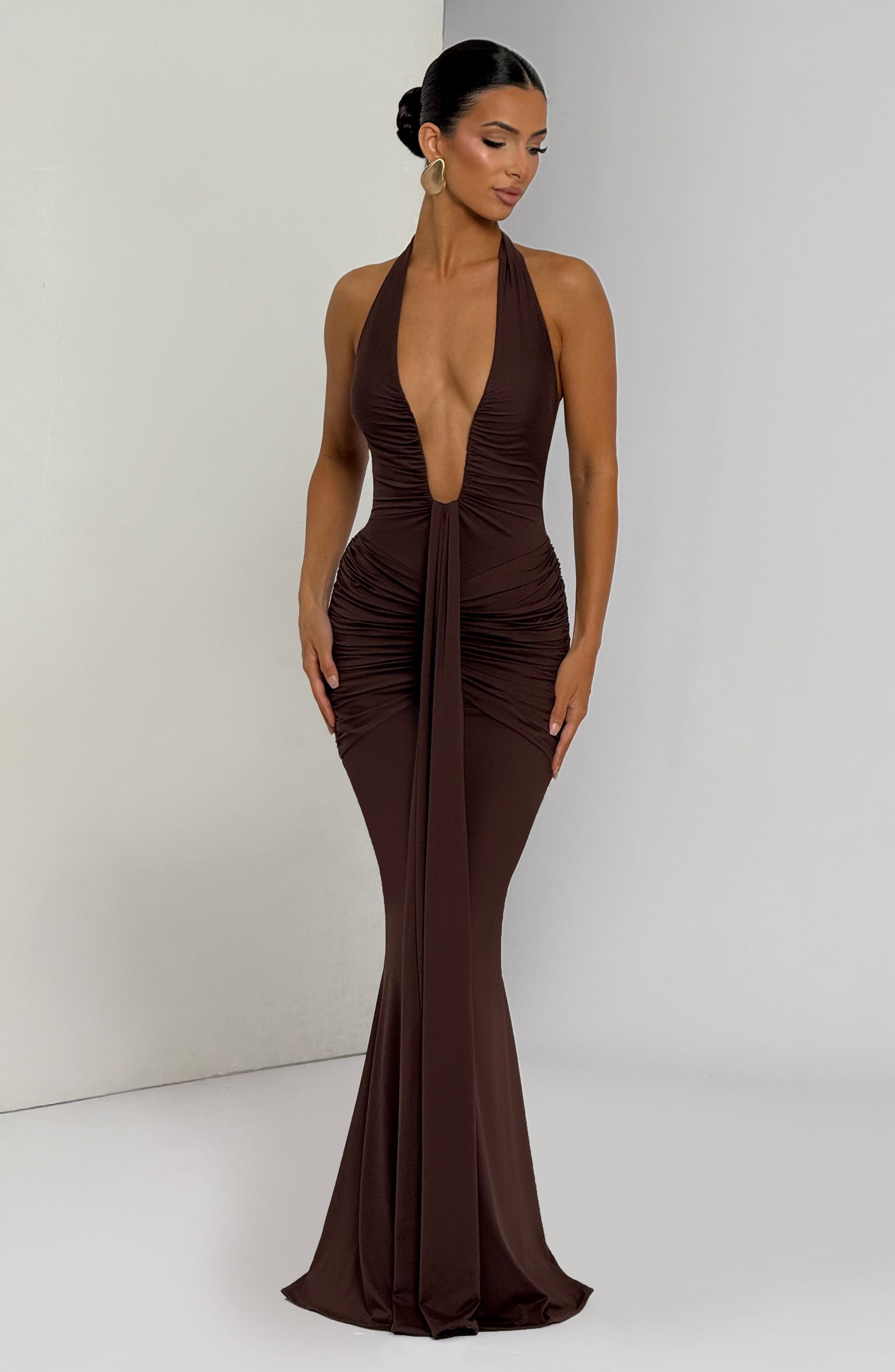 Rosetta Maxi Dress - Plum Brown – image 7