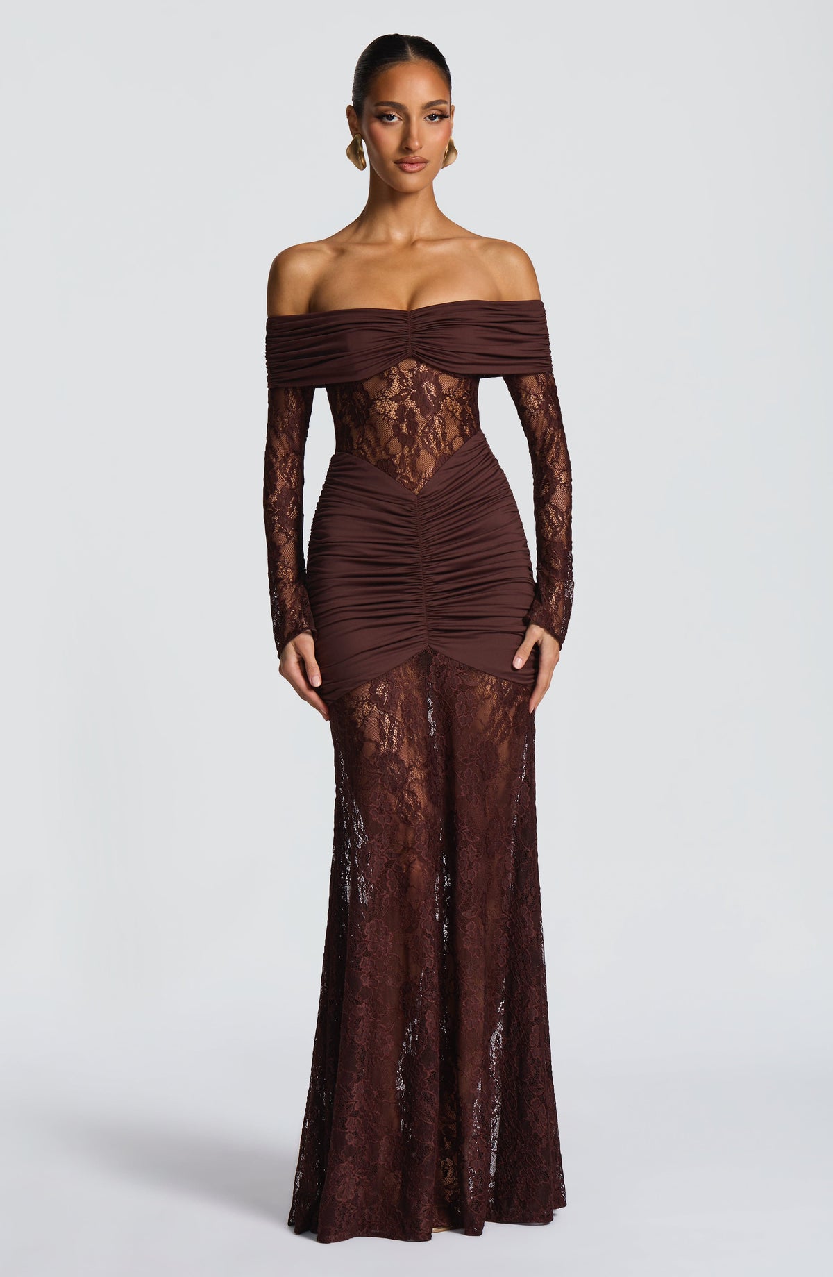 Sauline Maxi Dress - Plum Brown – image 1