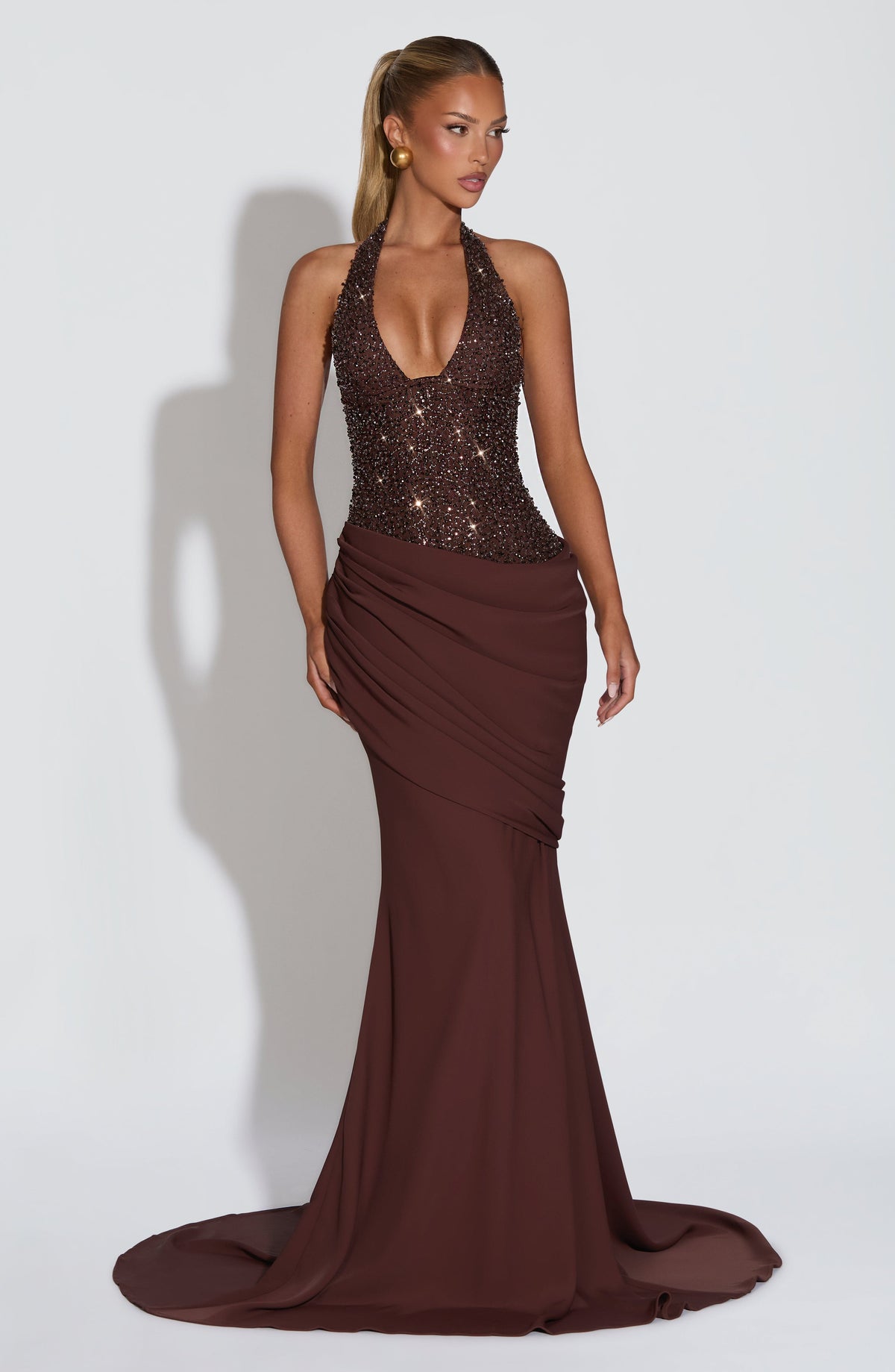 Taylor Gown - Plum Brown – image 1