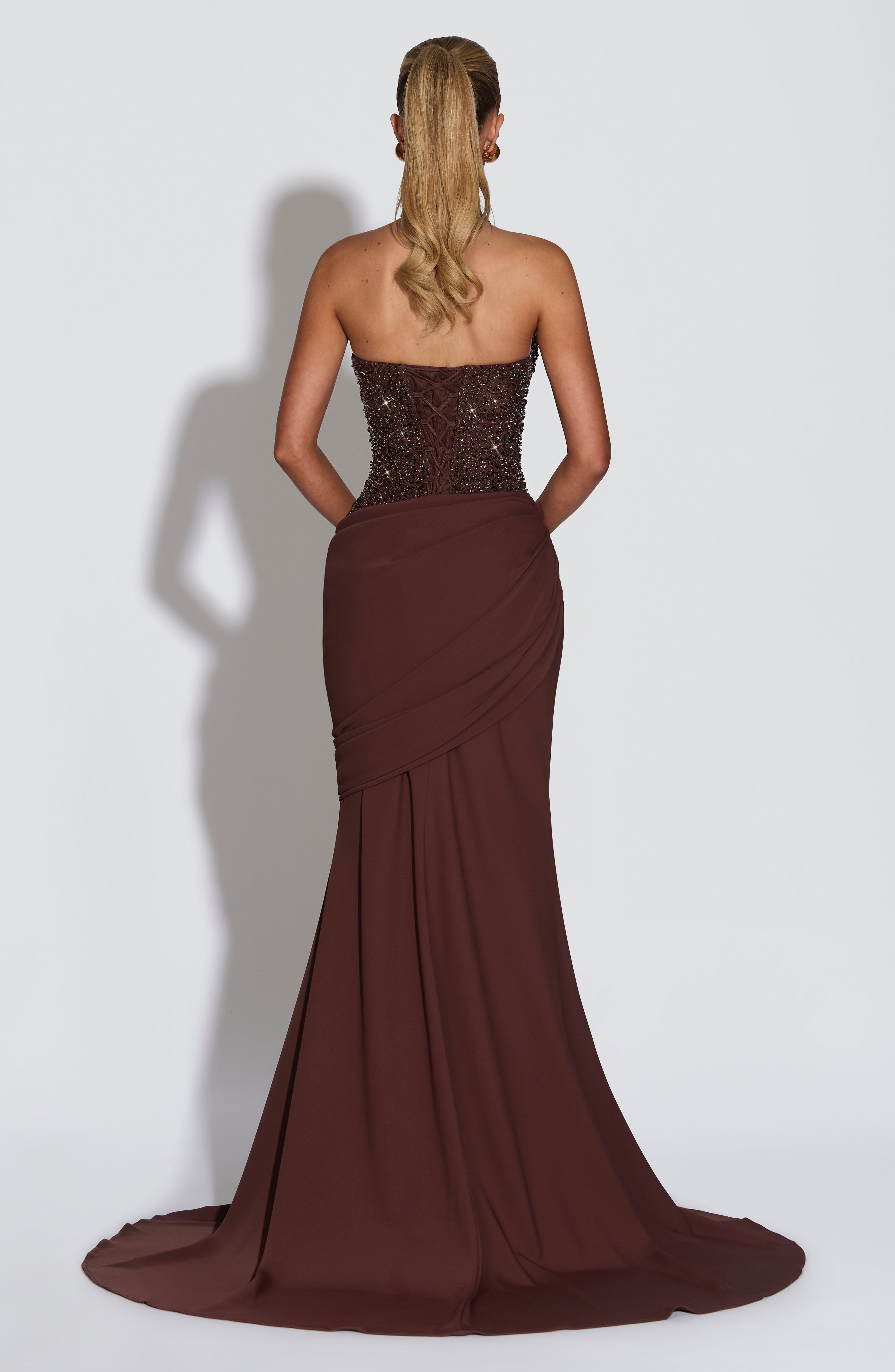 Taylor Gown - Plum Brown – image 2