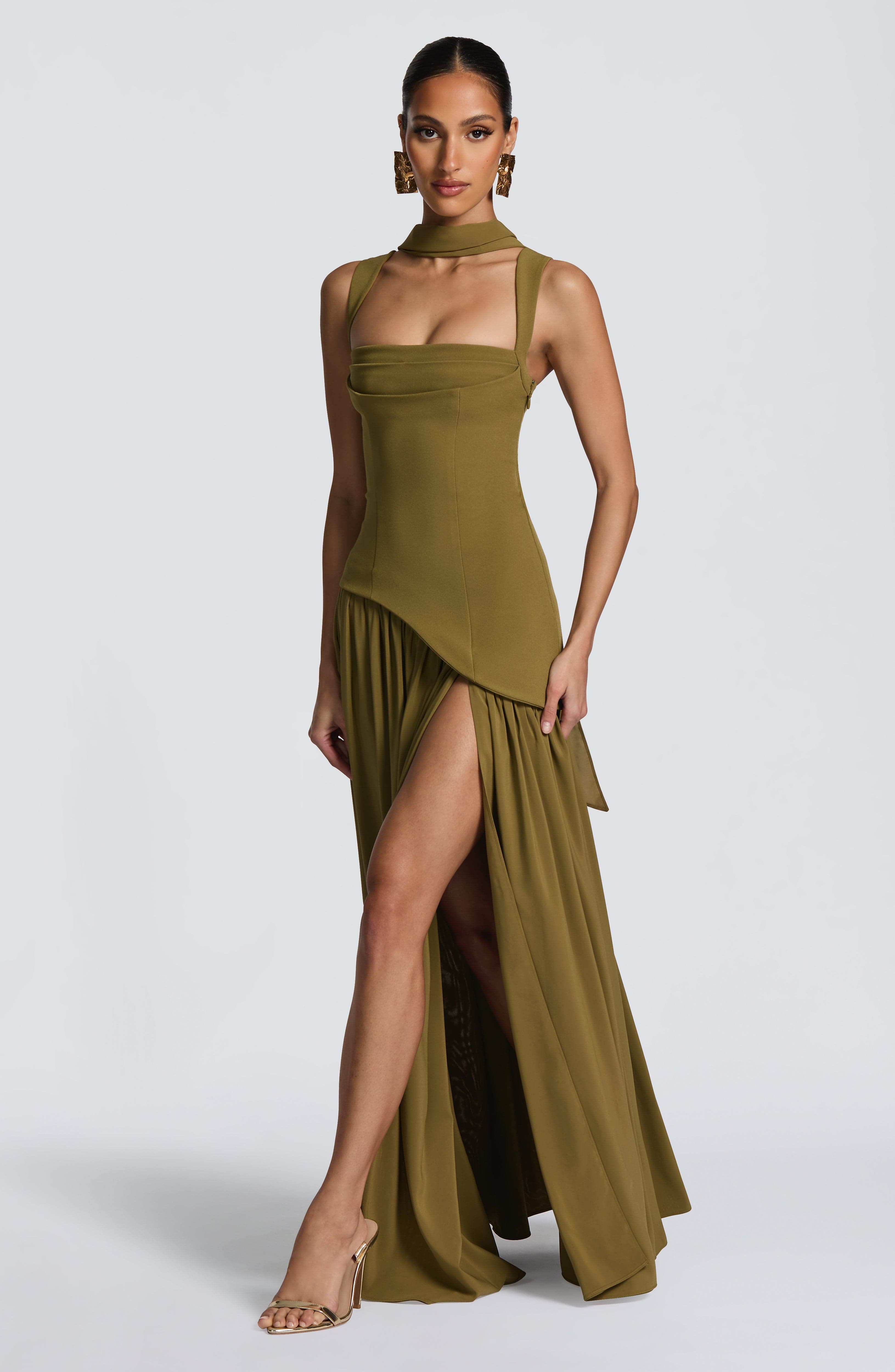 Tullulah Maxi Dress - Deep Olive – image 5