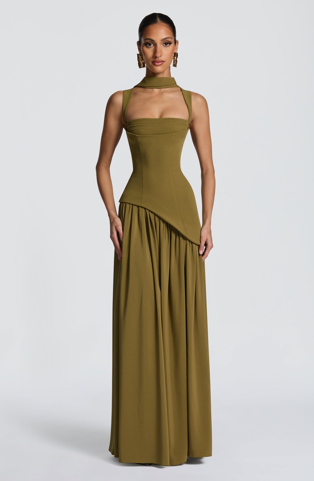 Tullulah Maxi Dress - Deep Olive – image 4