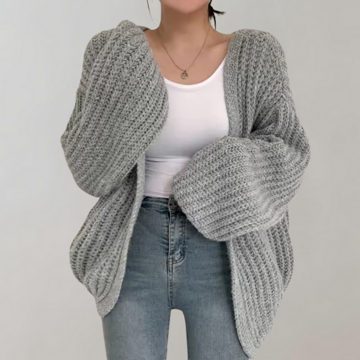 Damen Cardigan Übergröße | Gestrickter Oversize-Cardigan für Alltag und Freizeit